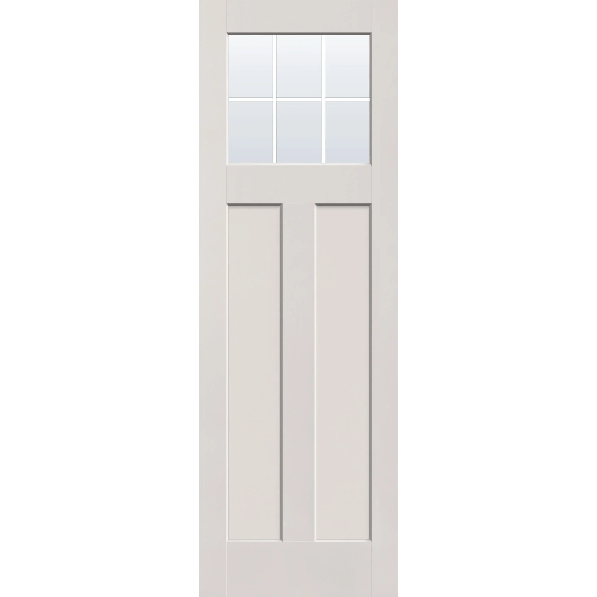 Grills Between Glass 6 Light Flush Glazed Hurricane-Rated Fiberglass Entry Door - Craftsman 2 Panel (32" x 96") - Image 4