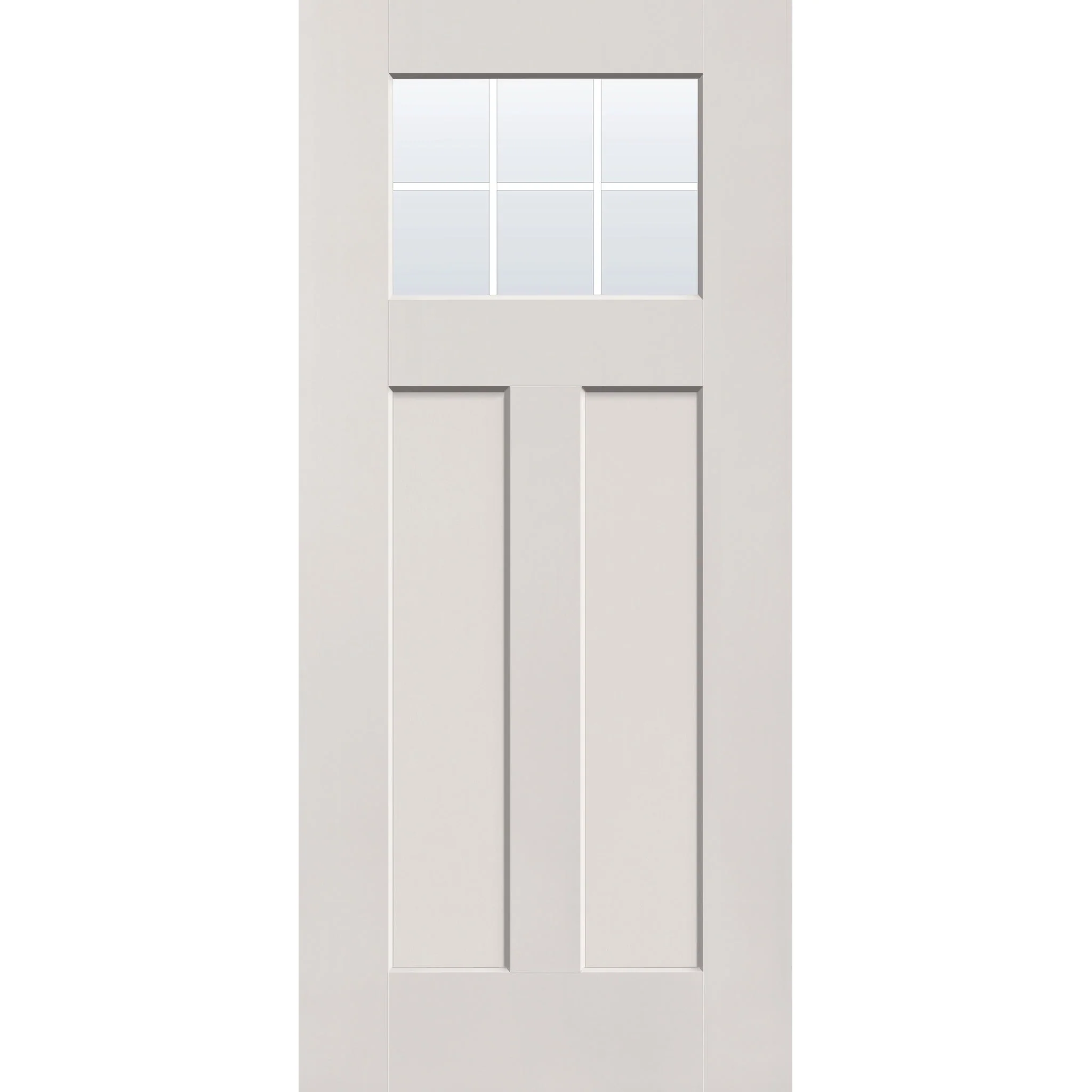 Grills Between Glass 6 Light Flush Glazed Hurricane-Rated Fiberglass Entry Door - Craftsman 2 Panel (36" x 80") - Image 4