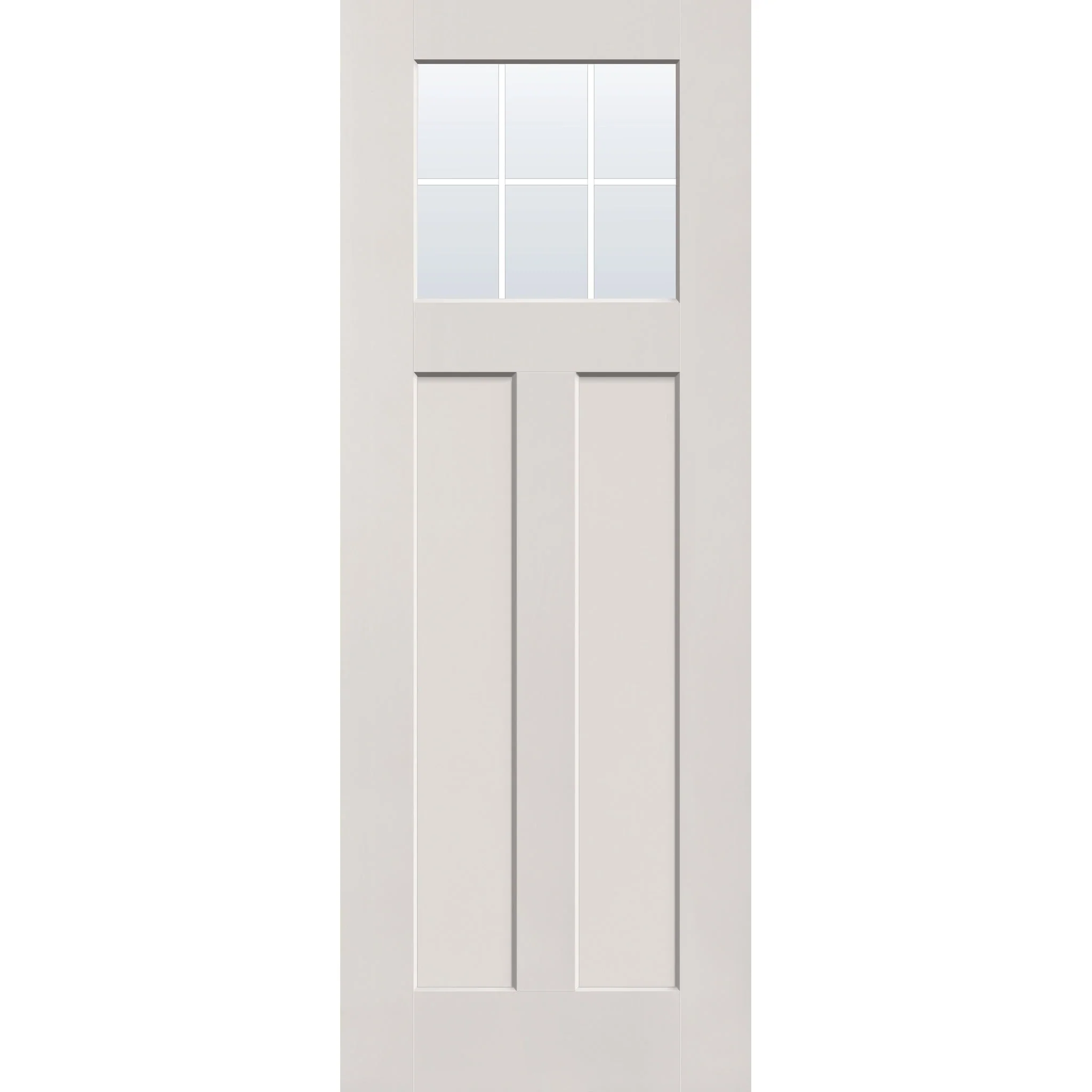 Grills Between Glass 6 Light Flush Glazed Hurricane-Rated Fiberglass Entry Door - Craftsman 2 Panel (36" x 96") - Image 4