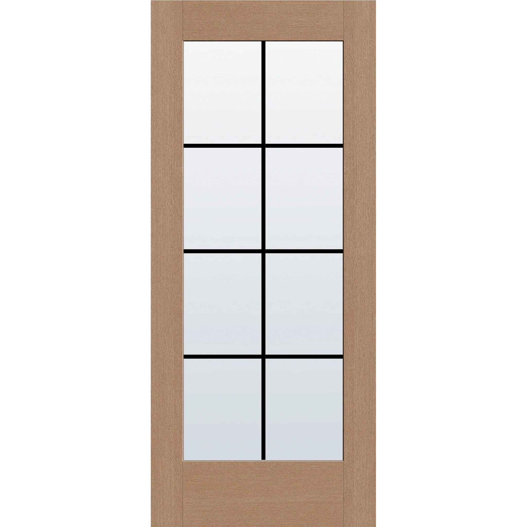 Grills Between Glass 8 Light Flush Glazed Fiberglass Entry Door - Full Lite (34" x 80")