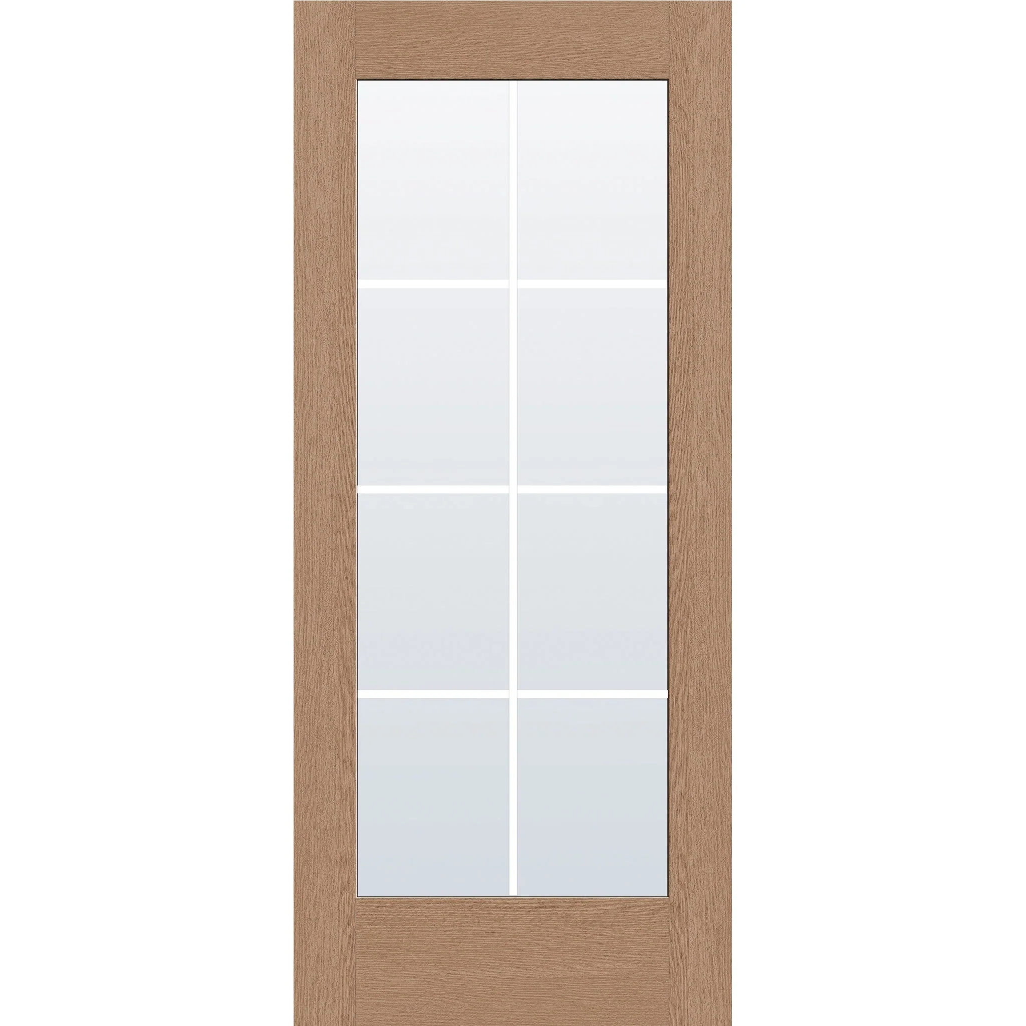 Grills Between Glass 8 Light Flush Glazed Fiberglass Entry Door - Full Lite (34" x 80") - Image 2