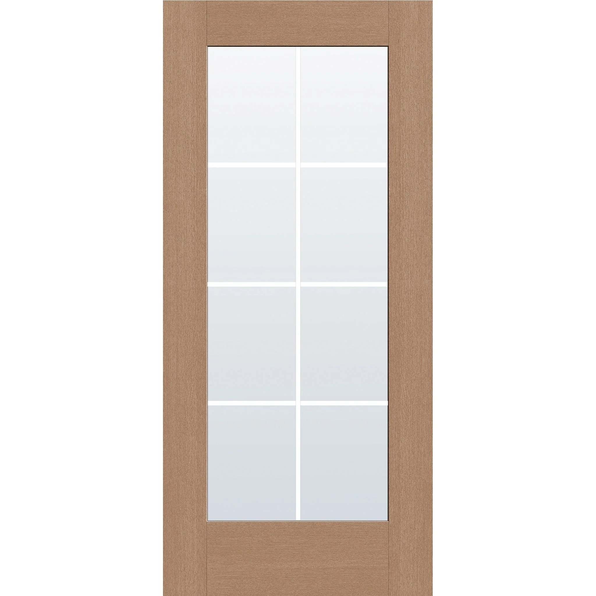 Grills Between Glass 8 Light Flush Glazed Fiberglass Entry Door - Full Lite (36" x 80") - Image 2