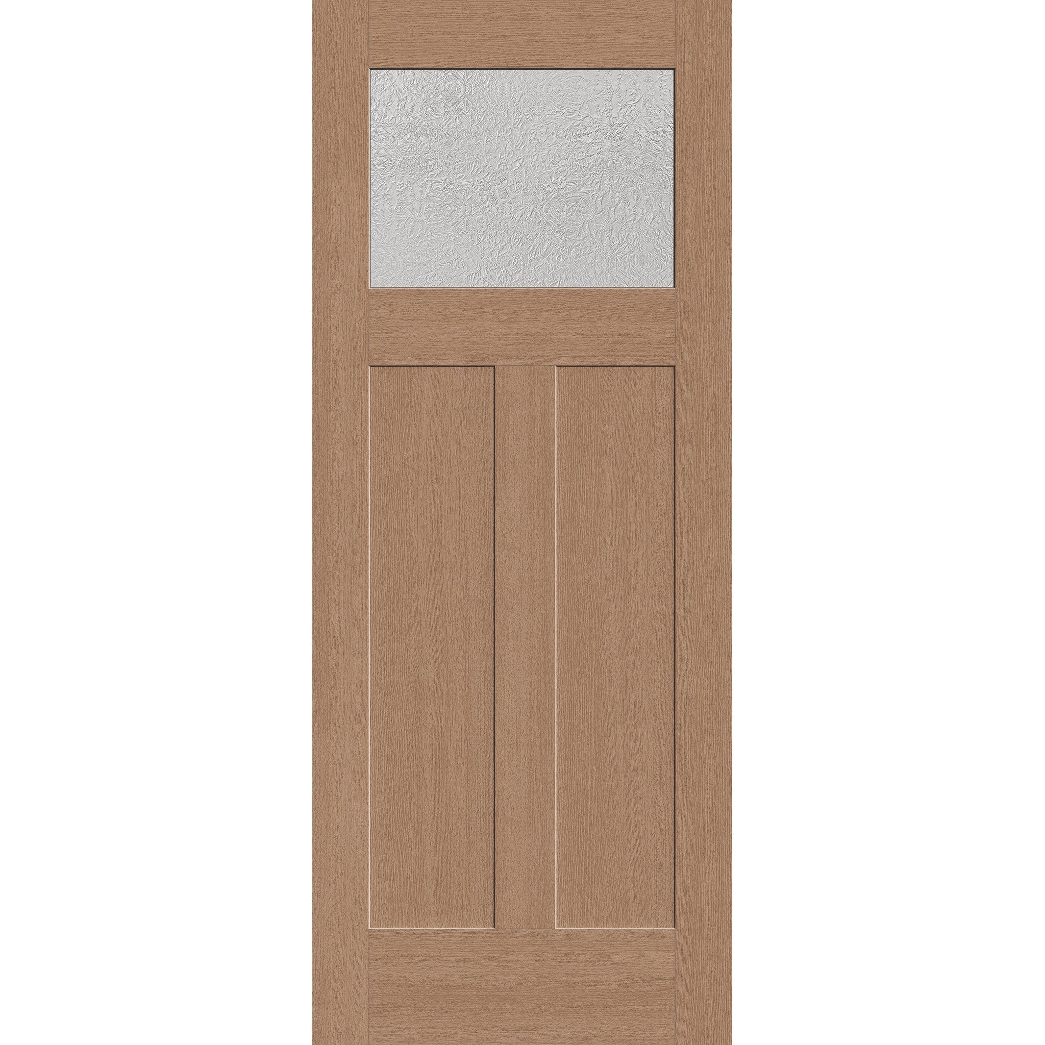 Micro-Granite Flush Glazed Fiberglass Entry Door - Craftsman 2 Panel (32" x 80")