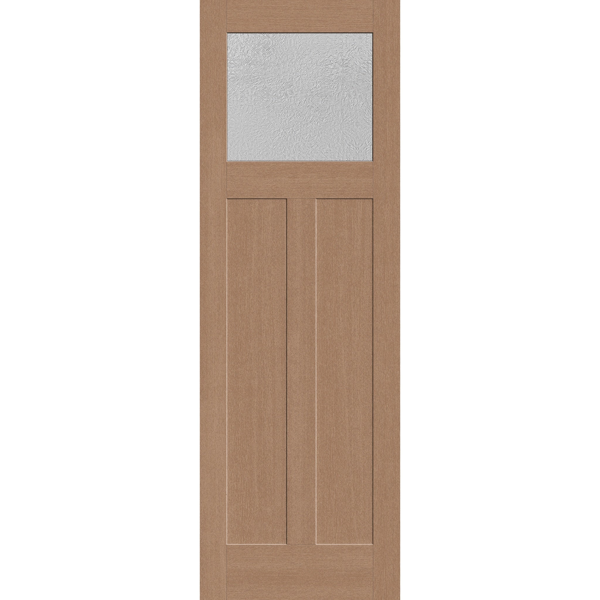 Micro-Granite Flush Glazed Fiberglass Entry Door - Craftsman 2 Panel (32" x 96")