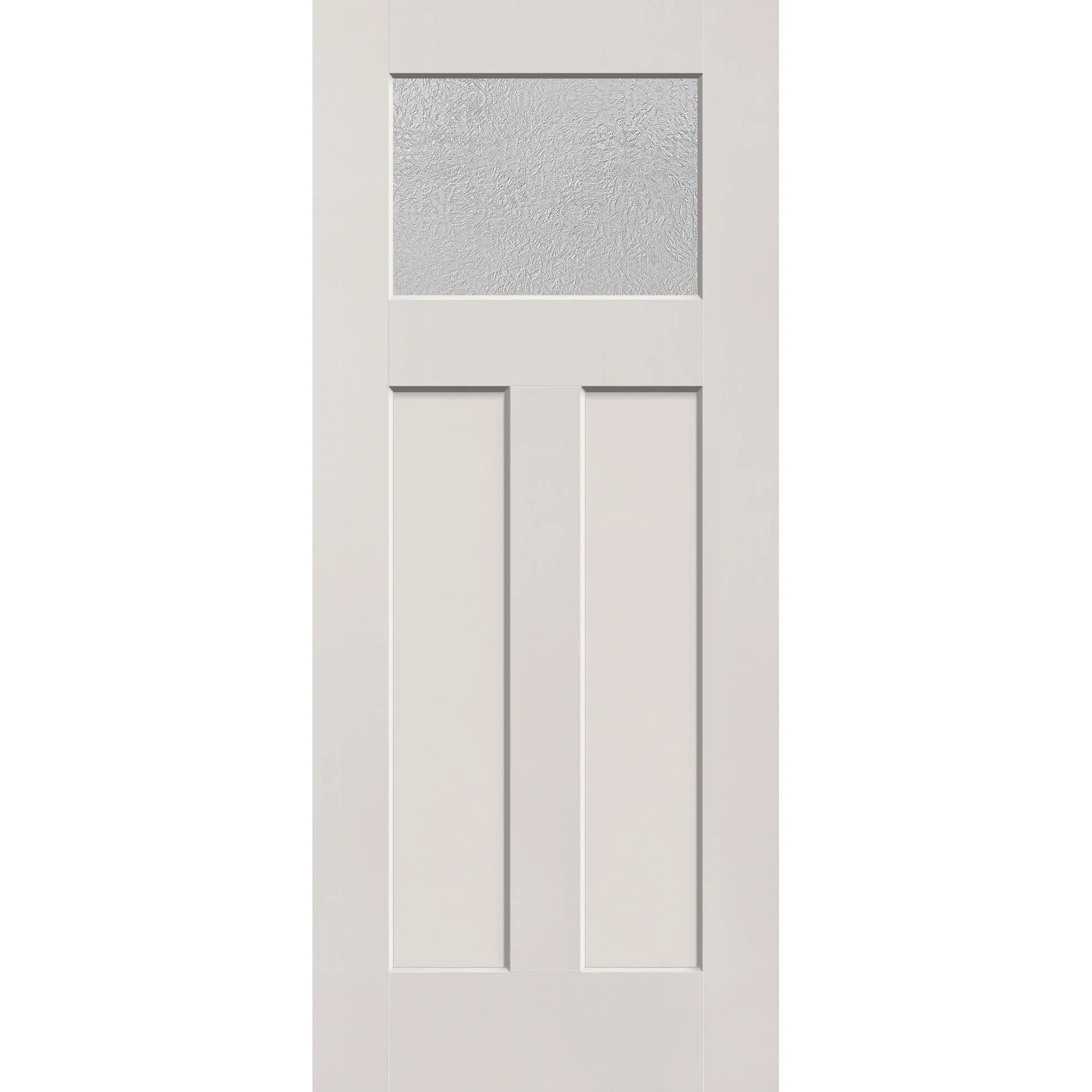 Micro-Granite Flush Glazed Fiberglass Entry Door - Craftsman 2 Panel (34" x 80") - Image 2