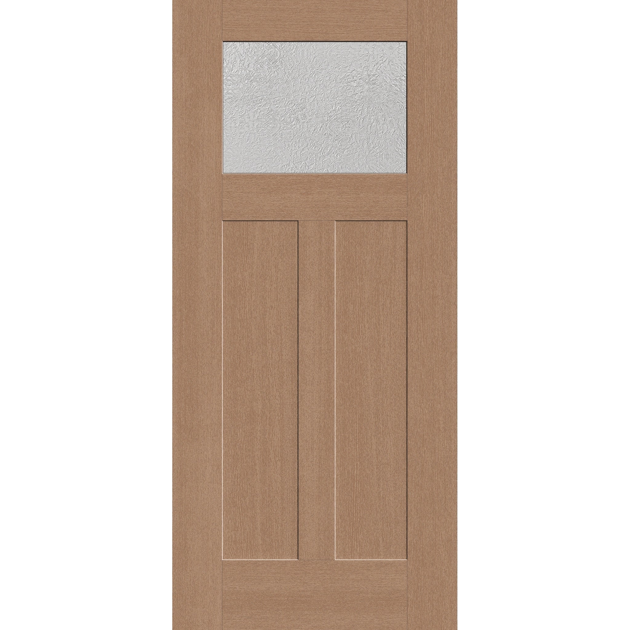 Micro-Granite Flush Glazed Fiberglass Entry Door - Craftsman 2 Panel (36" x 80")
