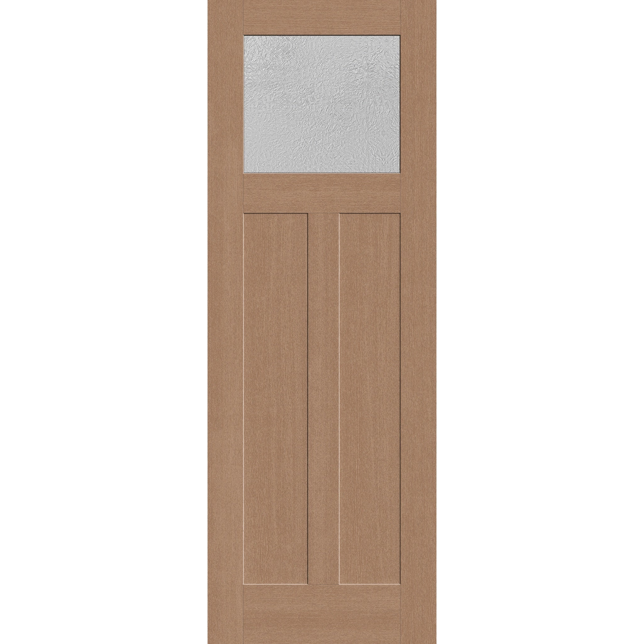 Micro-Granite Flush Glazed Hurricane-Rated Fiberglass Entry Door - Craftsman 2 Panel (34" x 96")