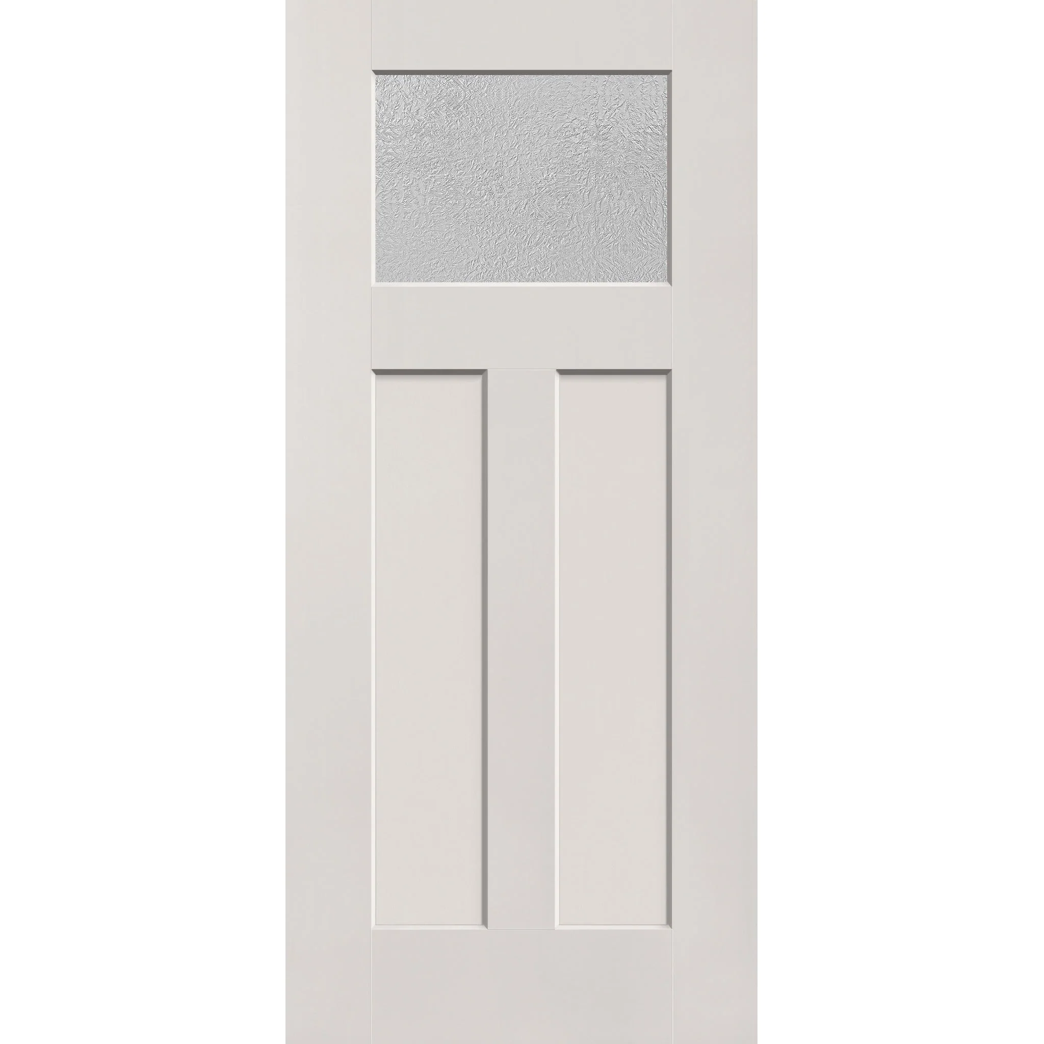 Micro-Granite Flush Glazed Hurricane-Rated Fiberglass Entry Door - Craftsman 2 Panel (36" x 80") - Image 2