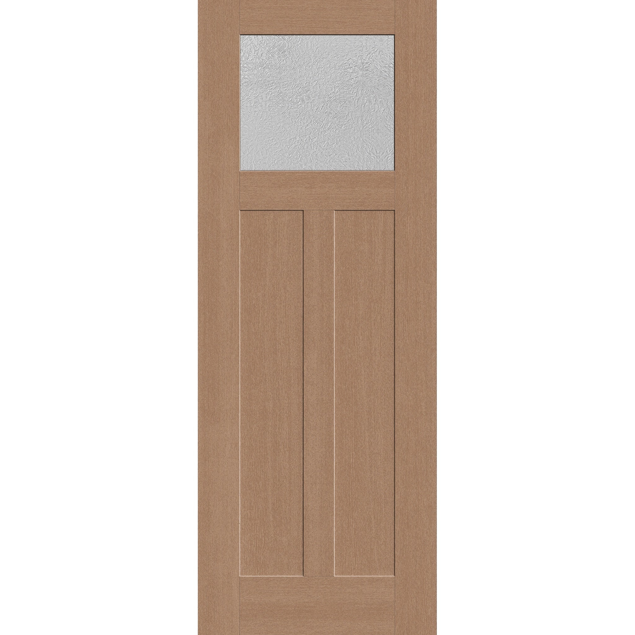 Micro-Granite Flush Glazed Hurricane-Rated Fiberglass Entry Door - Craftsman 2 Panel (36" x 96")