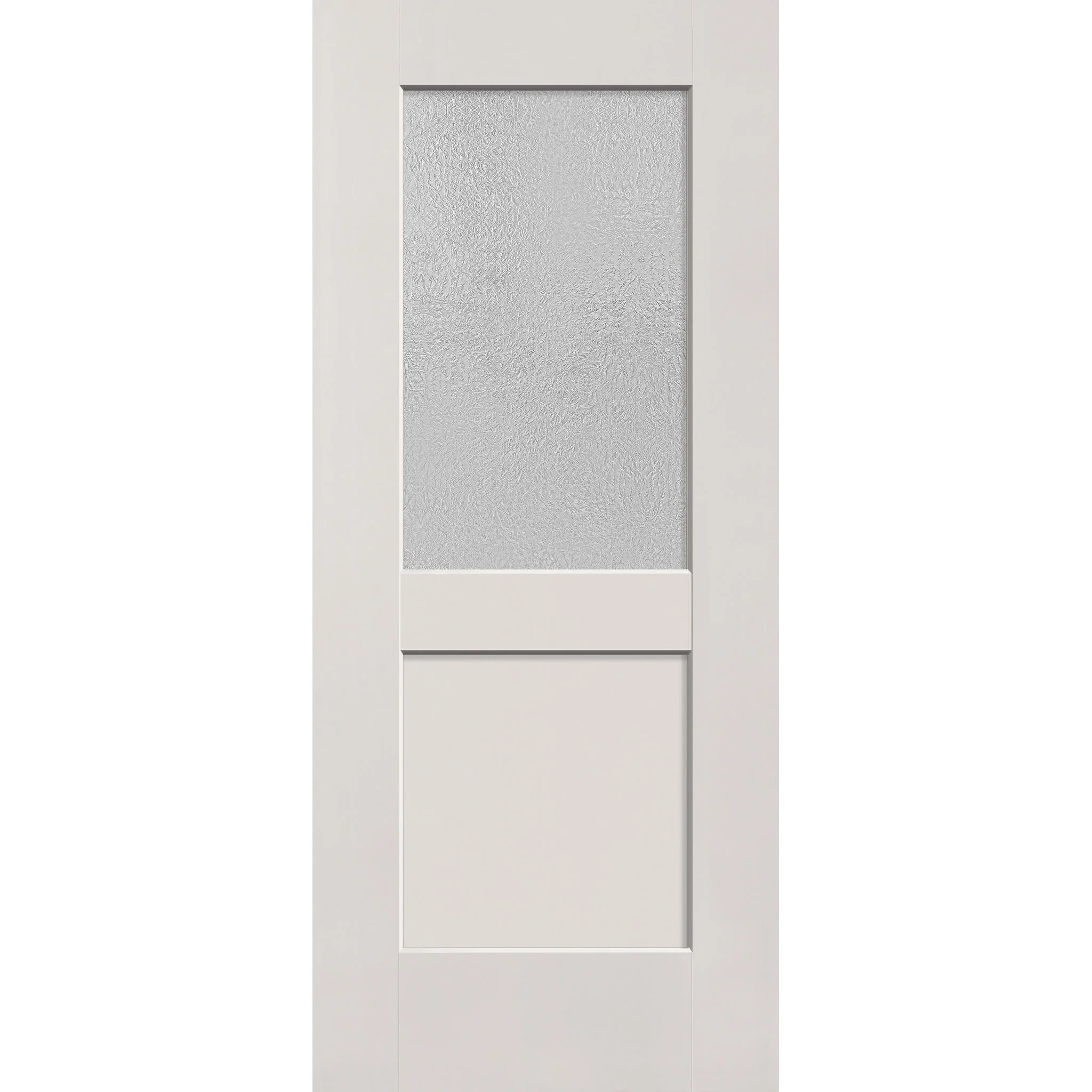 Micro-Granite Flush Glazed Hurricane-Rated Fiberglass Entry Door - Half Lite Shaker (34" x 80")