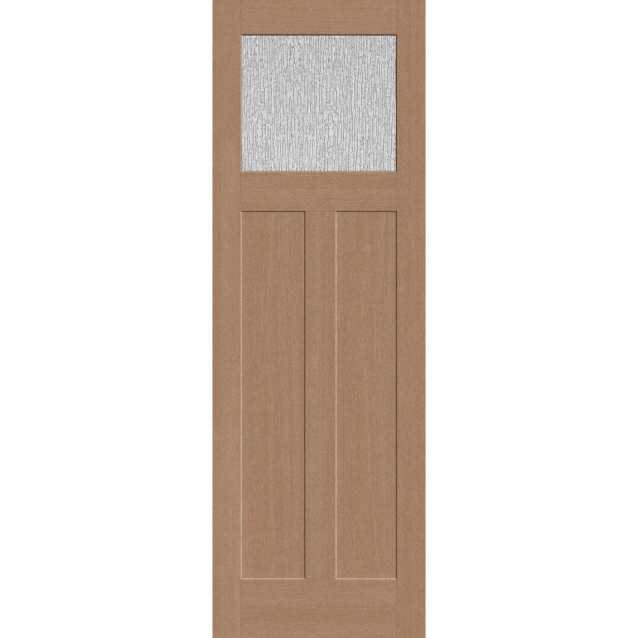 Rain Flush Glazed Fiberglass Entry Door - Craftsman 2 Panel (32" x 96")