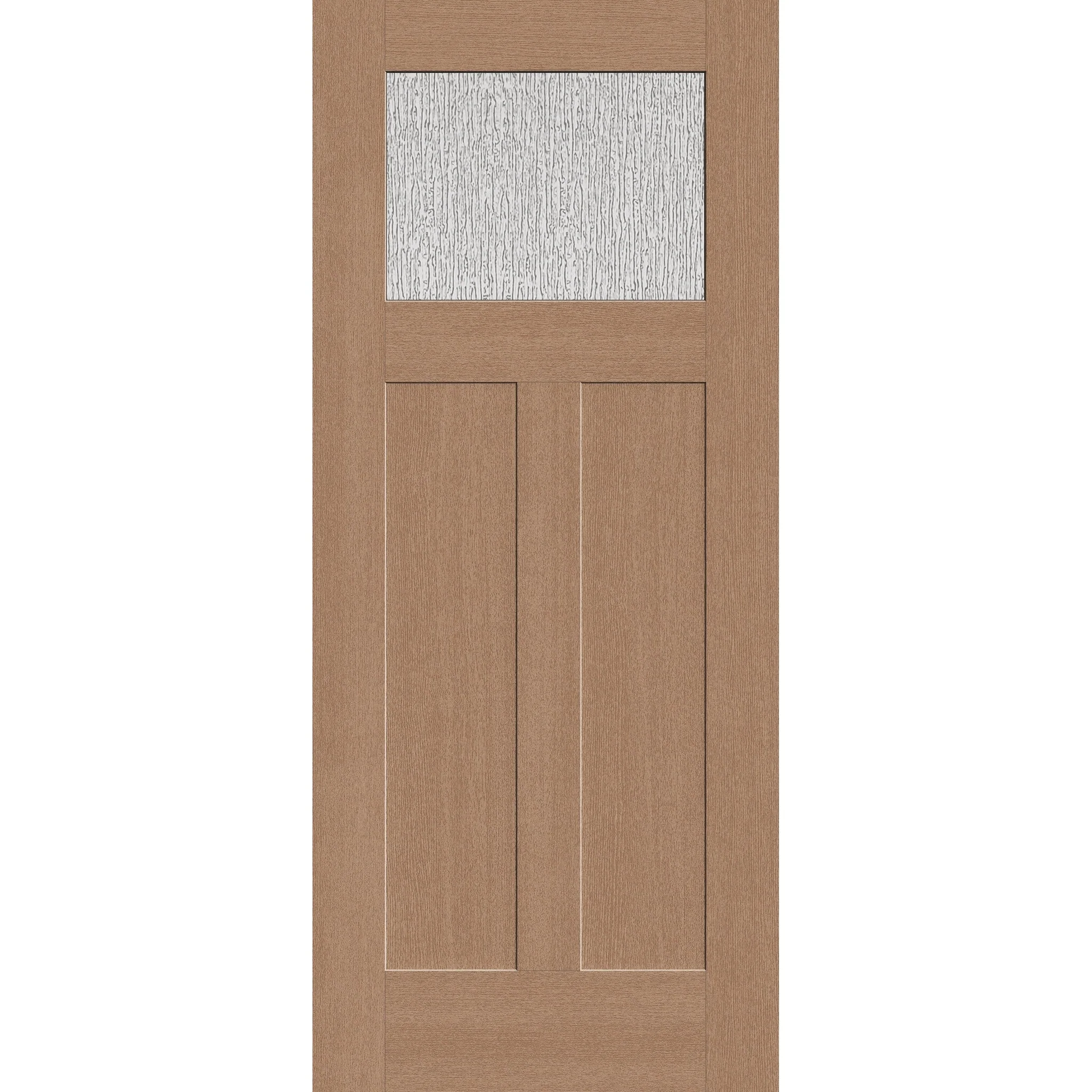 Rain Flush Glazed Fiberglass Entry Door - Craftsman 2 Panel (34" x 80")