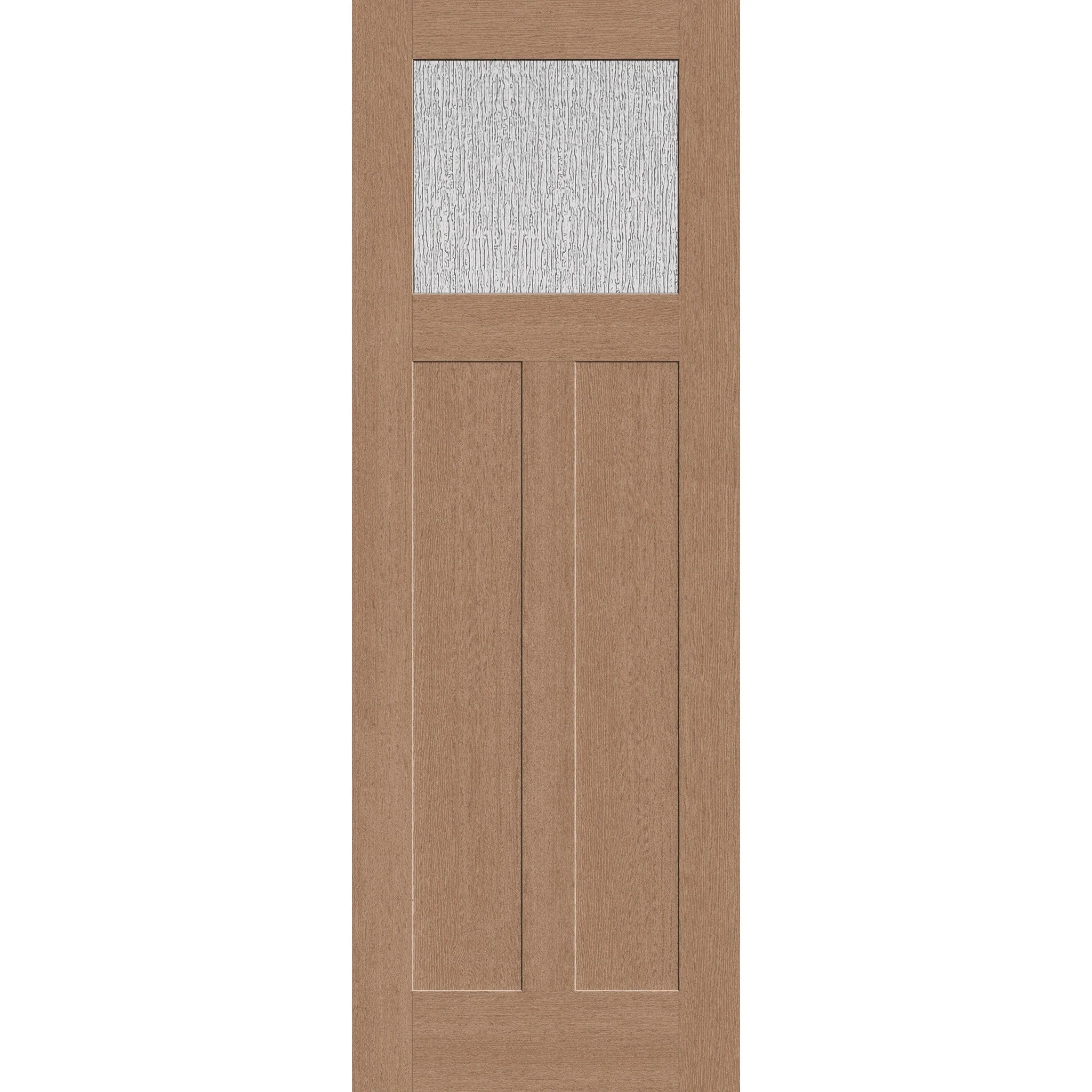 Rain Flush Glazed Fiberglass Entry Door - Craftsman 2 Panel (34" x 96")