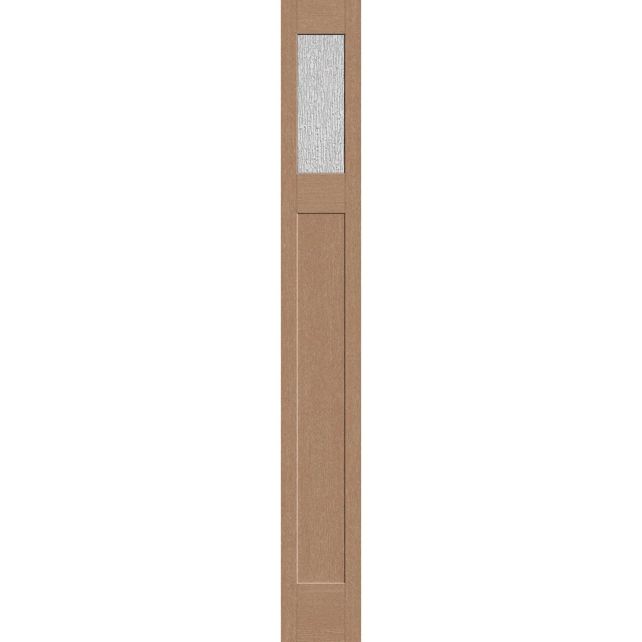 Rain Flush Glazed Fiberglass Sidelite Panel - Craftsman (12" x 96")
