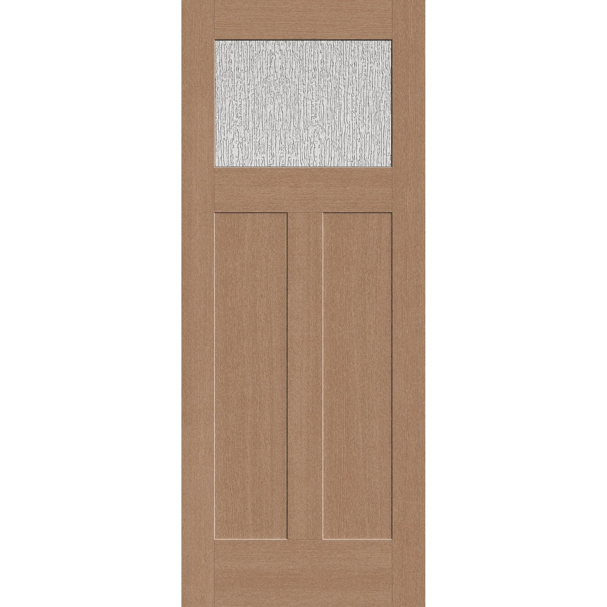 Rain Flush Glazed Hurricane-Rated Fiberglass Entry Door - Craftsman 2 Panel (32" x 80")