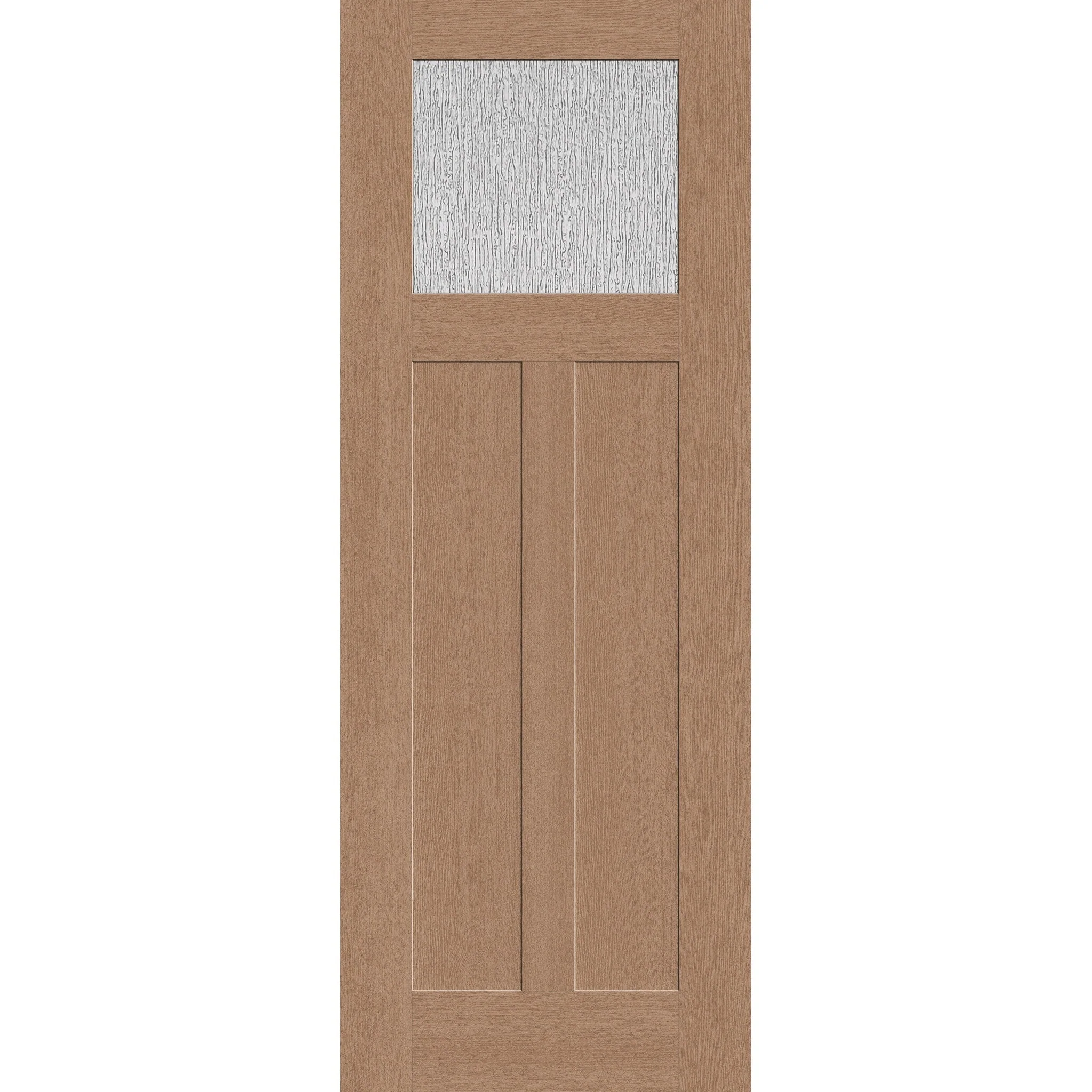 Rain Flush Glazed Hurricane-Rated Fiberglass Entry Door - Craftsman 2 Panel (36" x 96")