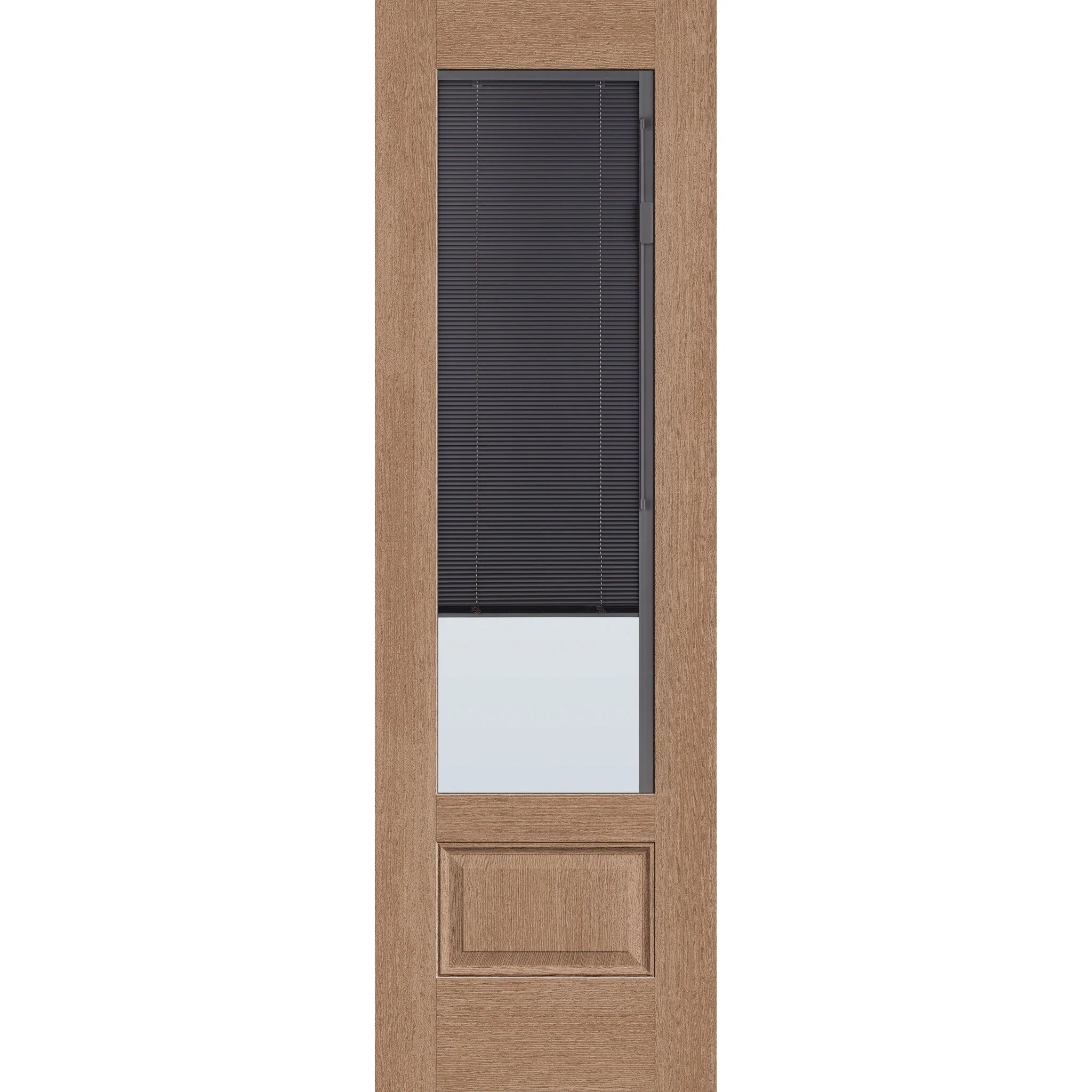 Raise & Lower Blinds Flush Glazed Fiberglass Entry Door - 3/4 Lite (30" x 96") - Image 2