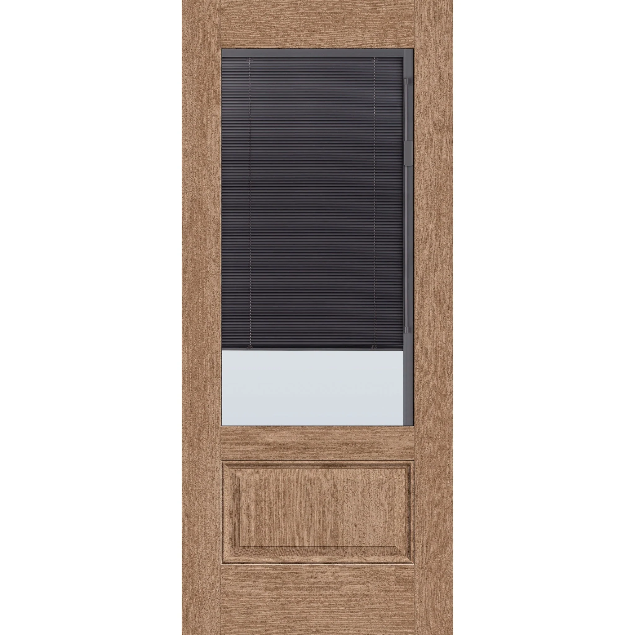 Raise & Lower Blinds Flush Glazed Fiberglass Entry Door - 3/4 Lite (34" x 80") - Image 2