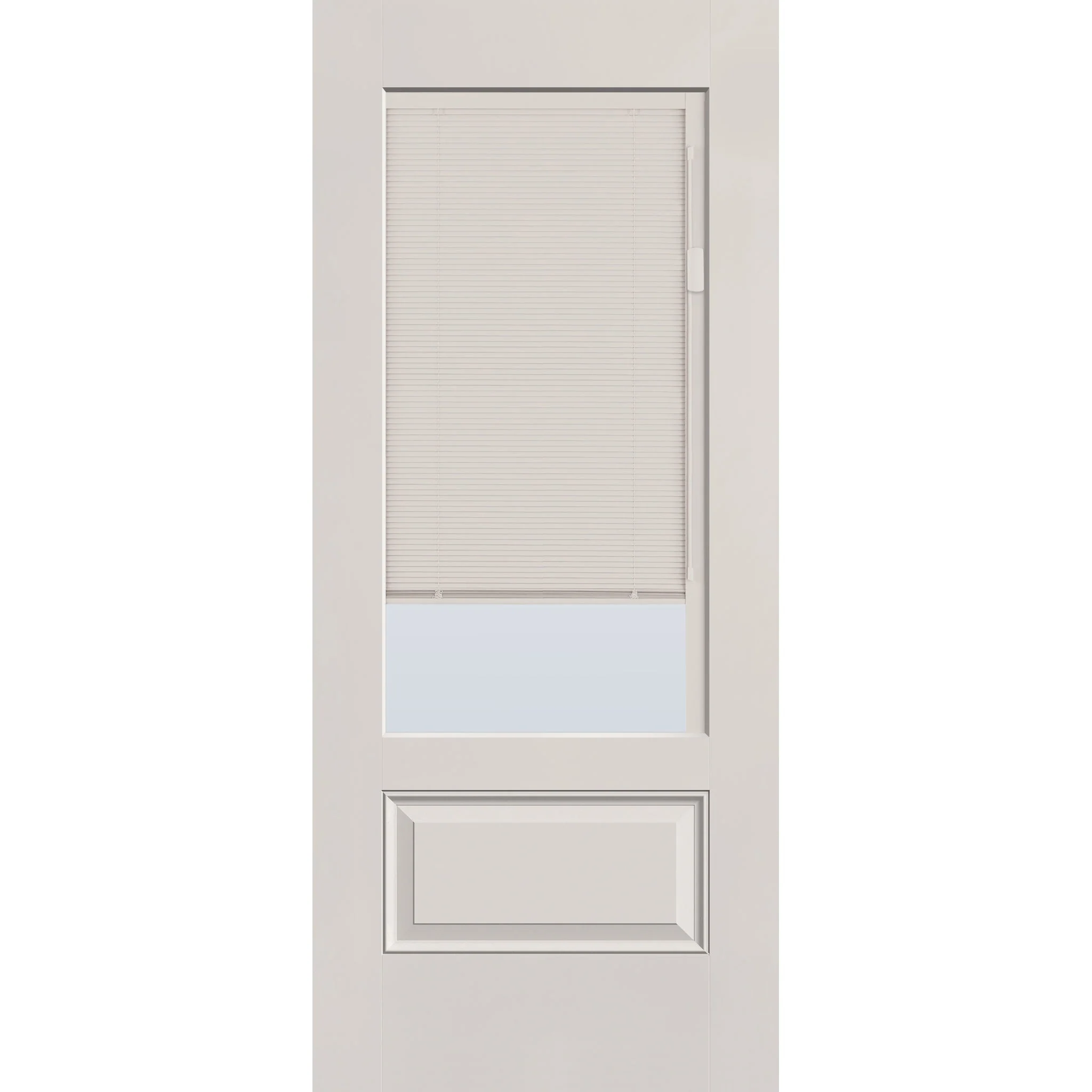 Raise & Lower Blinds Flush Glazed Fiberglass Entry Door - 3/4 Lite (34" x 80") - Image 3