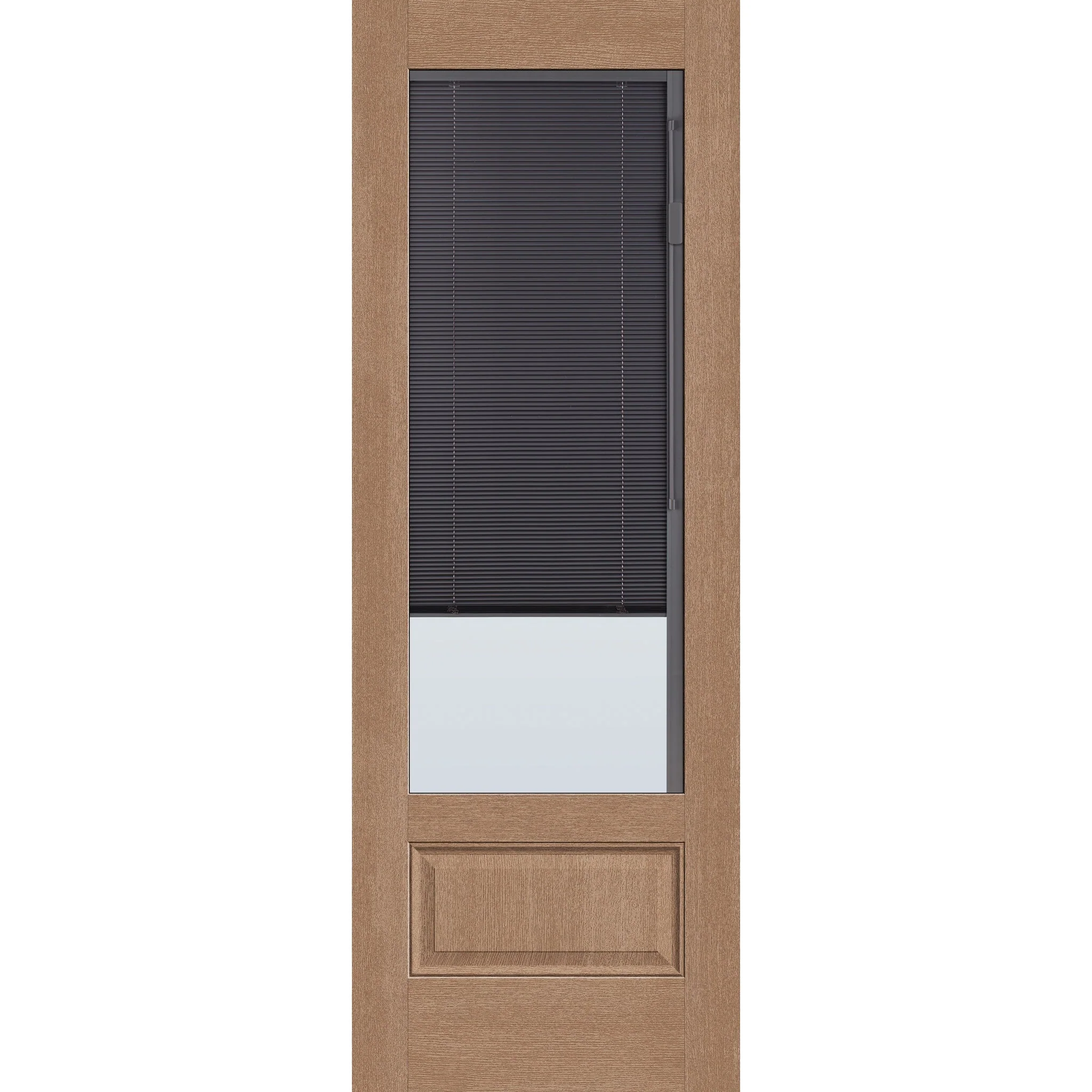 Raise & Lower Blinds Flush Glazed Fiberglass Entry Door - 3/4 Lite (34" x 96") - Image 2
