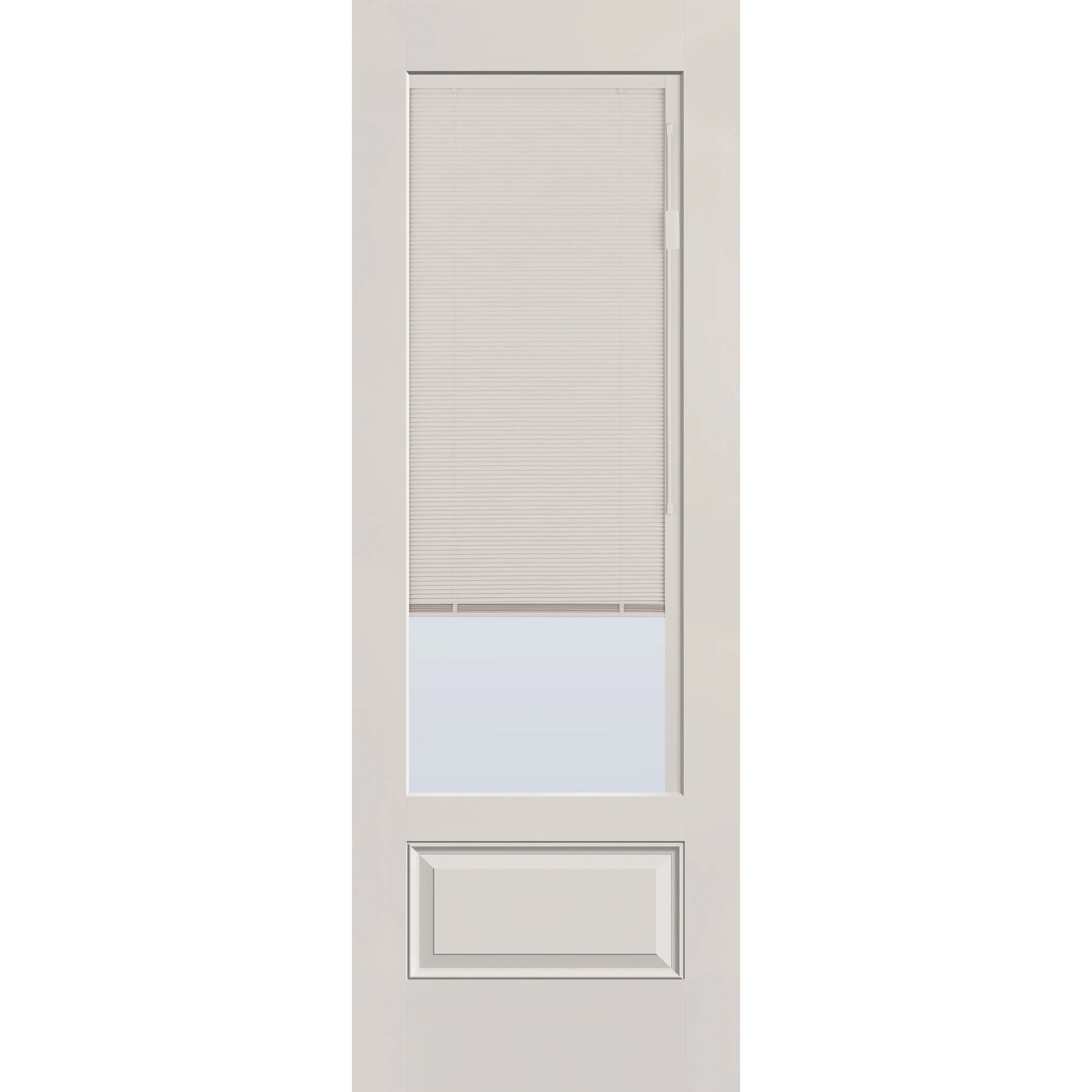 Raise & Lower Blinds Flush Glazed Fiberglass Entry Door - 3/4 Lite (34" x 96") - Image 3