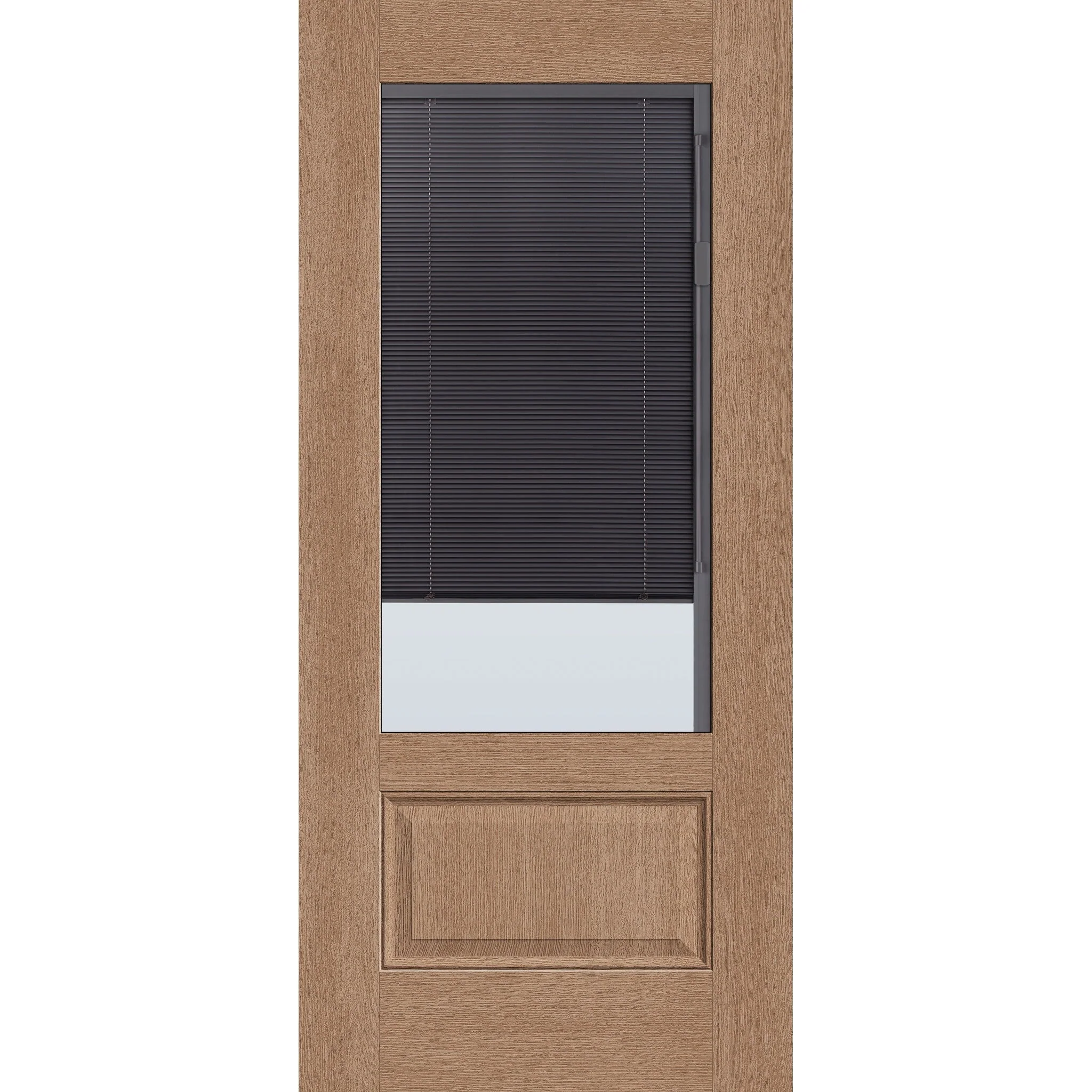 Raise & Lower Blinds Flush Glazed Fiberglass Entry Door - 3/4 Lite (36" x 80") - Image 2