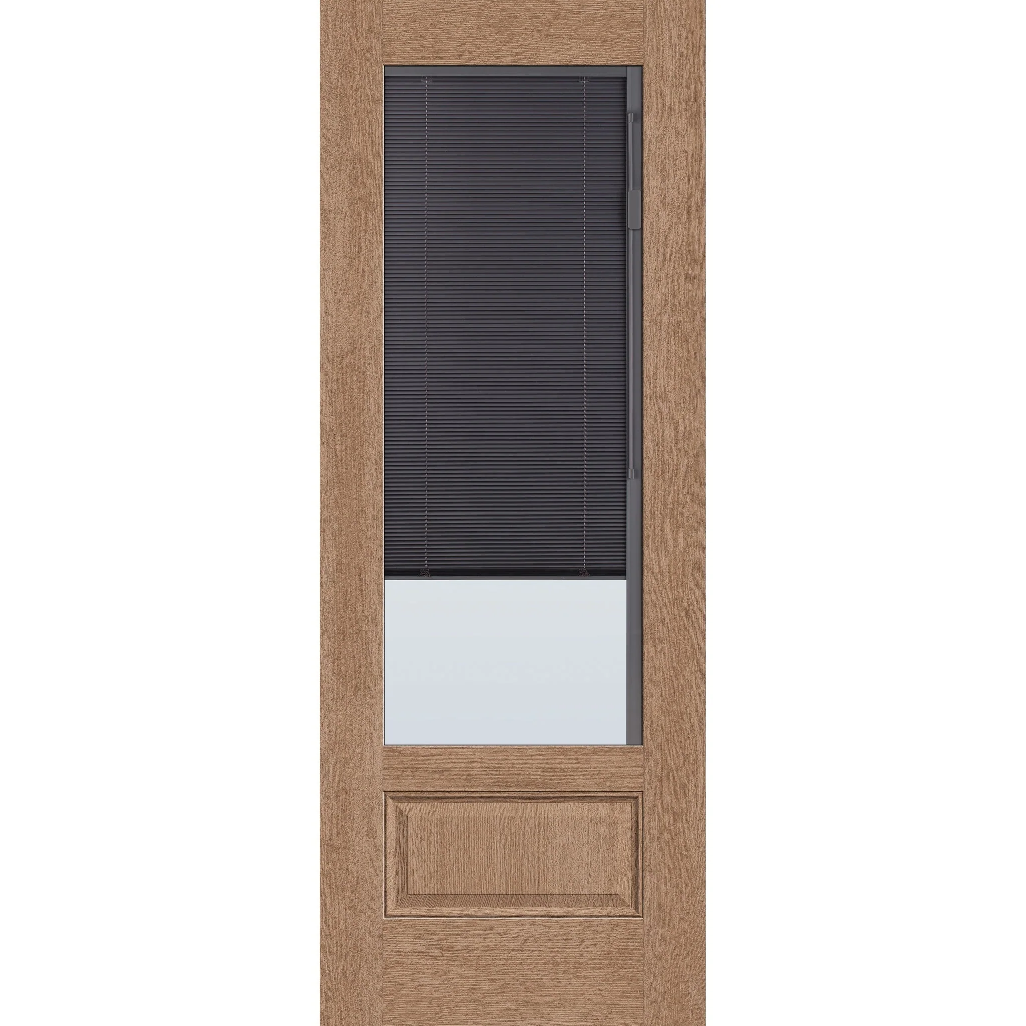 Raise & Lower Blinds Flush Glazed Fiberglass Entry Door - 3/4 Lite (36" x 96") - Image 2