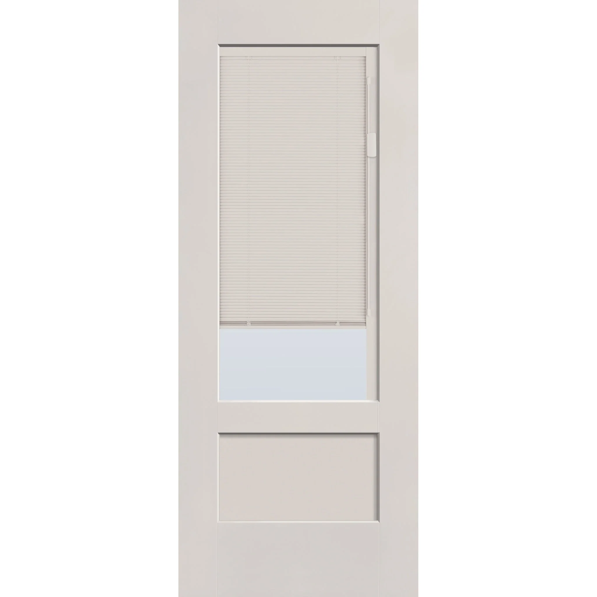 Raise & Lower Blinds Flush Glazed Fiberglass Entry Door - 3/4 Lite Shaker (32" x 80")
