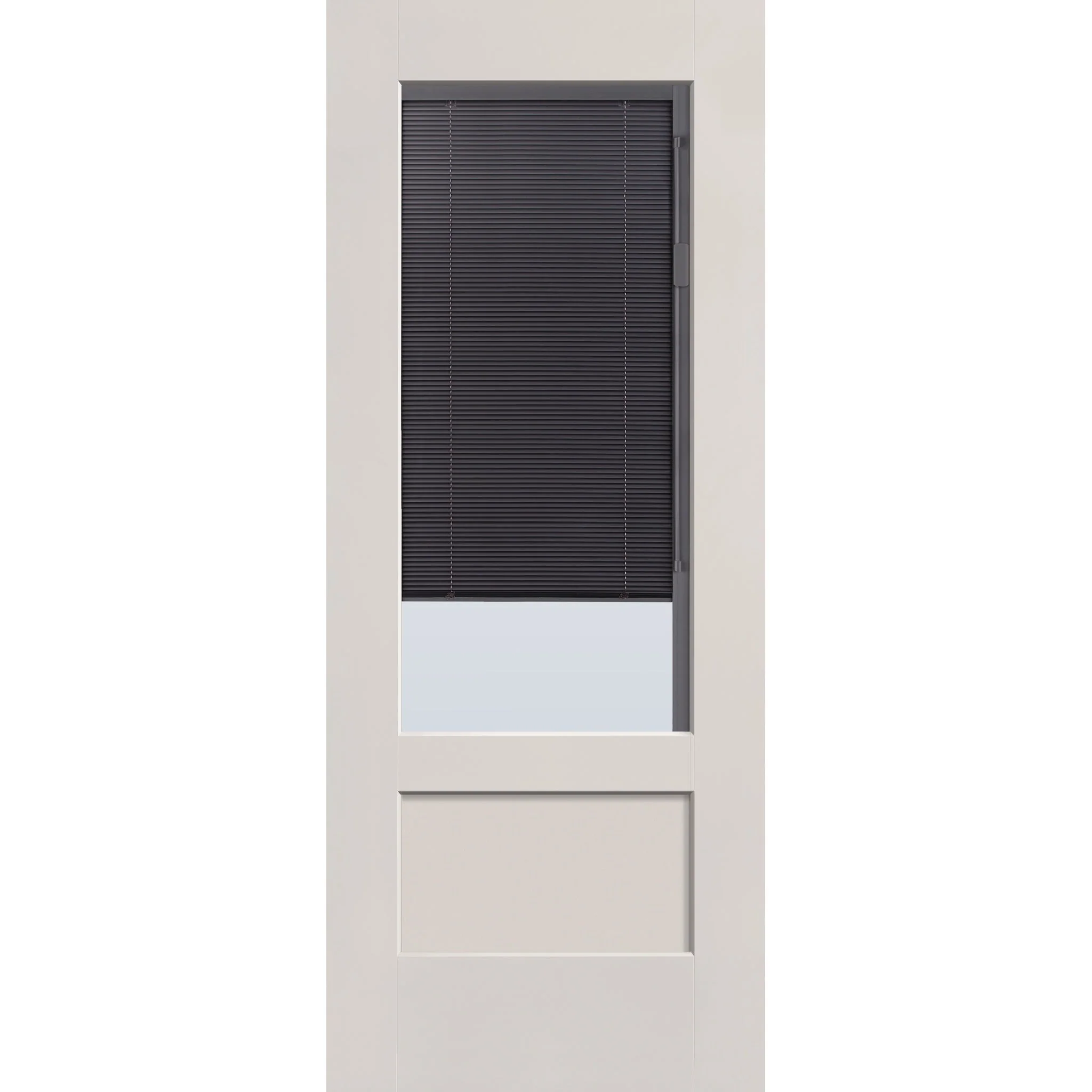 Raise & Lower Blinds Flush Glazed Fiberglass Entry Door - 3/4 Lite Shaker (32" x 80") - Image 2