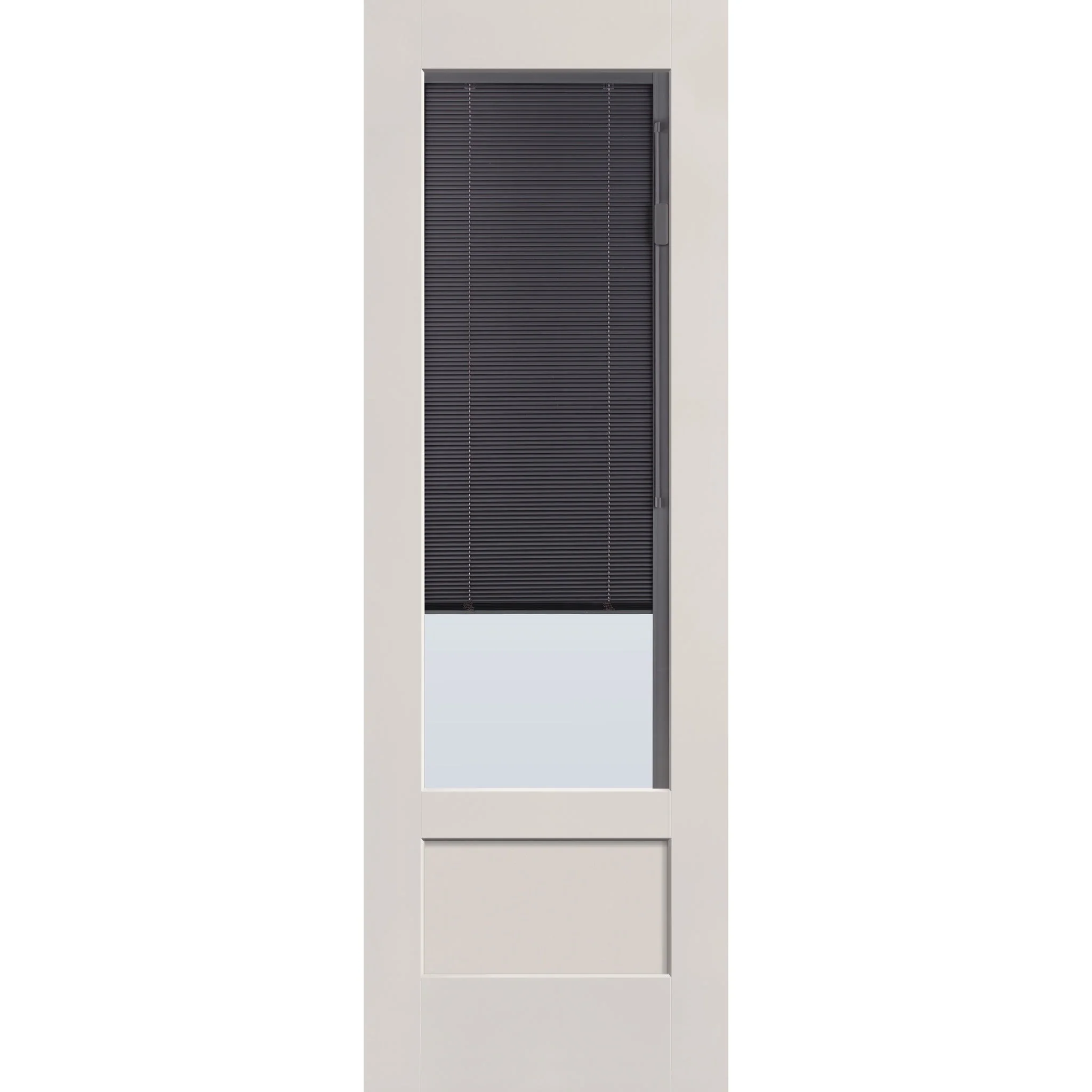 Raise & Lower Blinds Flush Glazed Fiberglass Entry Door - 3/4 Lite Shaker (32" x 96") - Image 2
