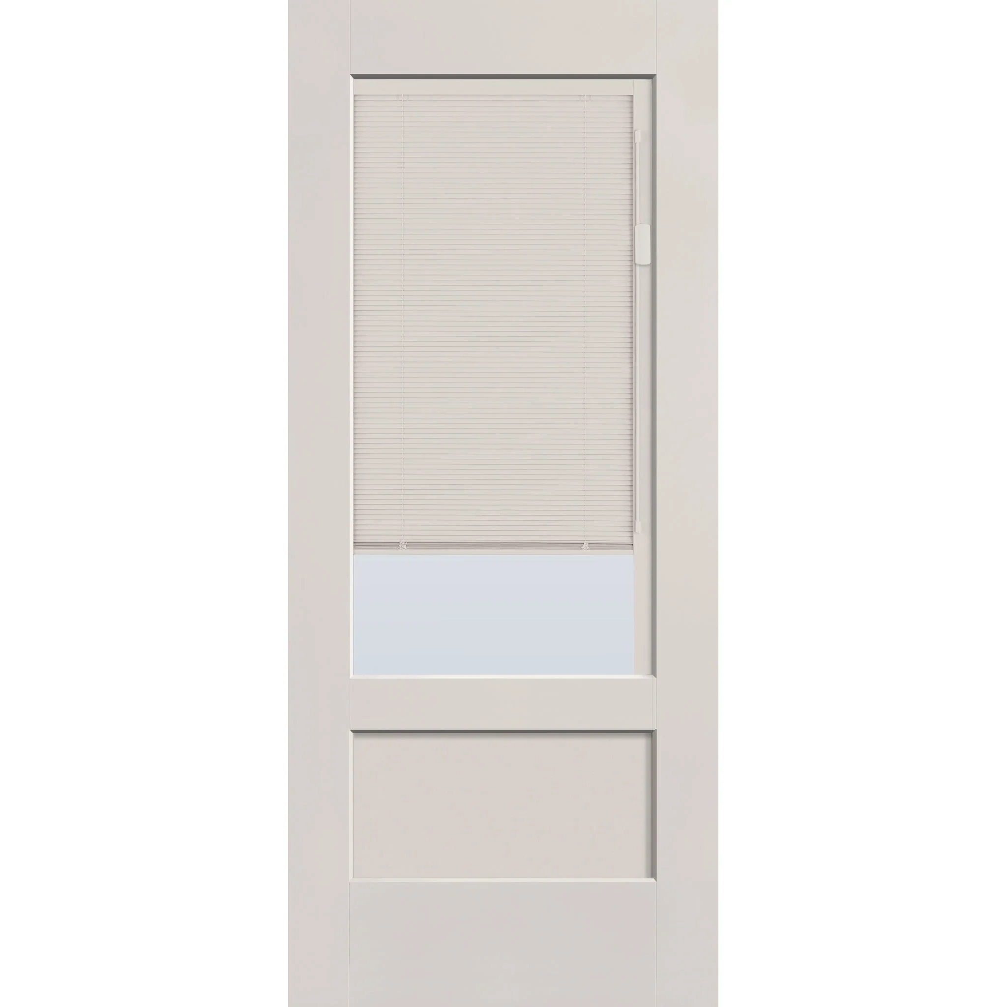Raise & Lower Blinds Flush Glazed Fiberglass Entry Door - 3/4 Lite Shaker (34" x 80")