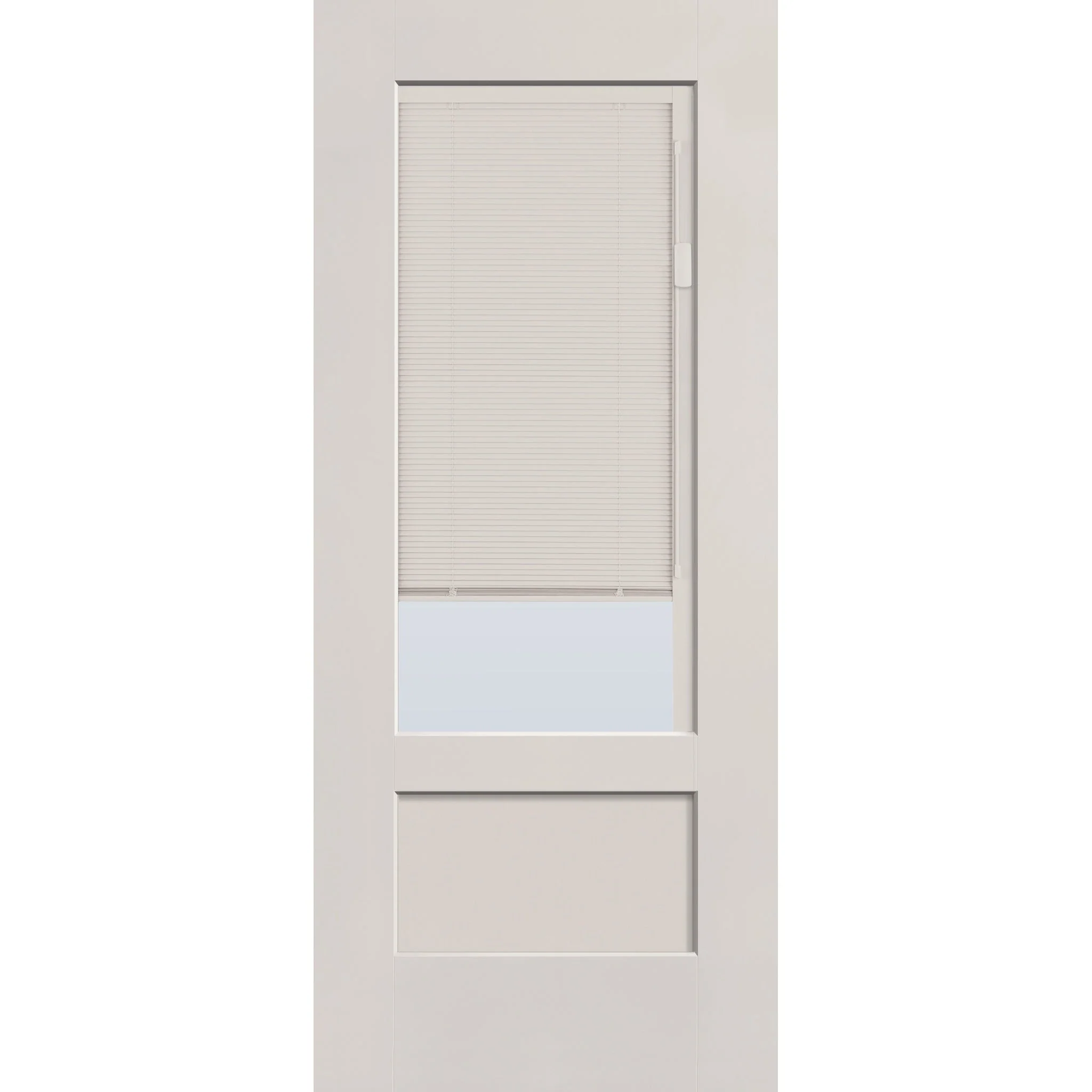 Raise & Lower Blinds Flush Glazed Fiberglass Entry Door - 3/4 Lite Shaker (34" x 80") - Image 2