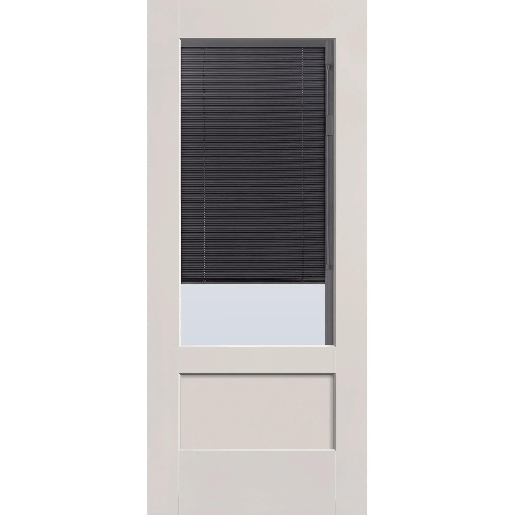 Raise & Lower Blinds Flush Glazed Fiberglass Entry Door - 3/4 Lite Shaker (34" x 80") - Image 3