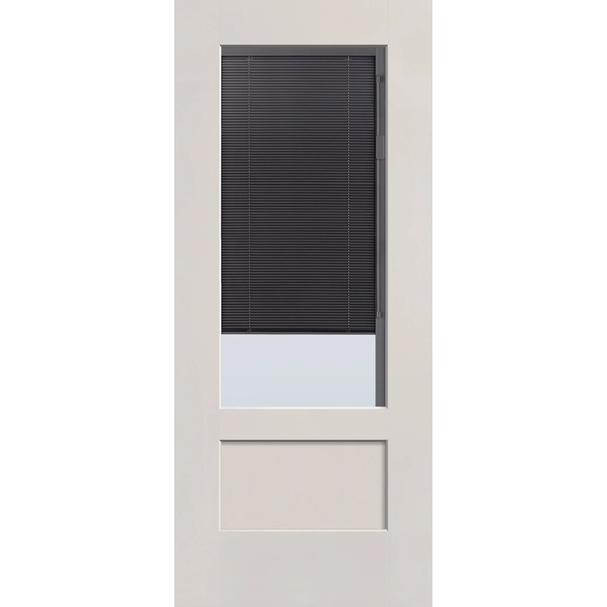 Raise & Lower Blinds Flush Glazed Fiberglass Entry Door - 3/4 Lite Shaker (34" x 80") - Image 4