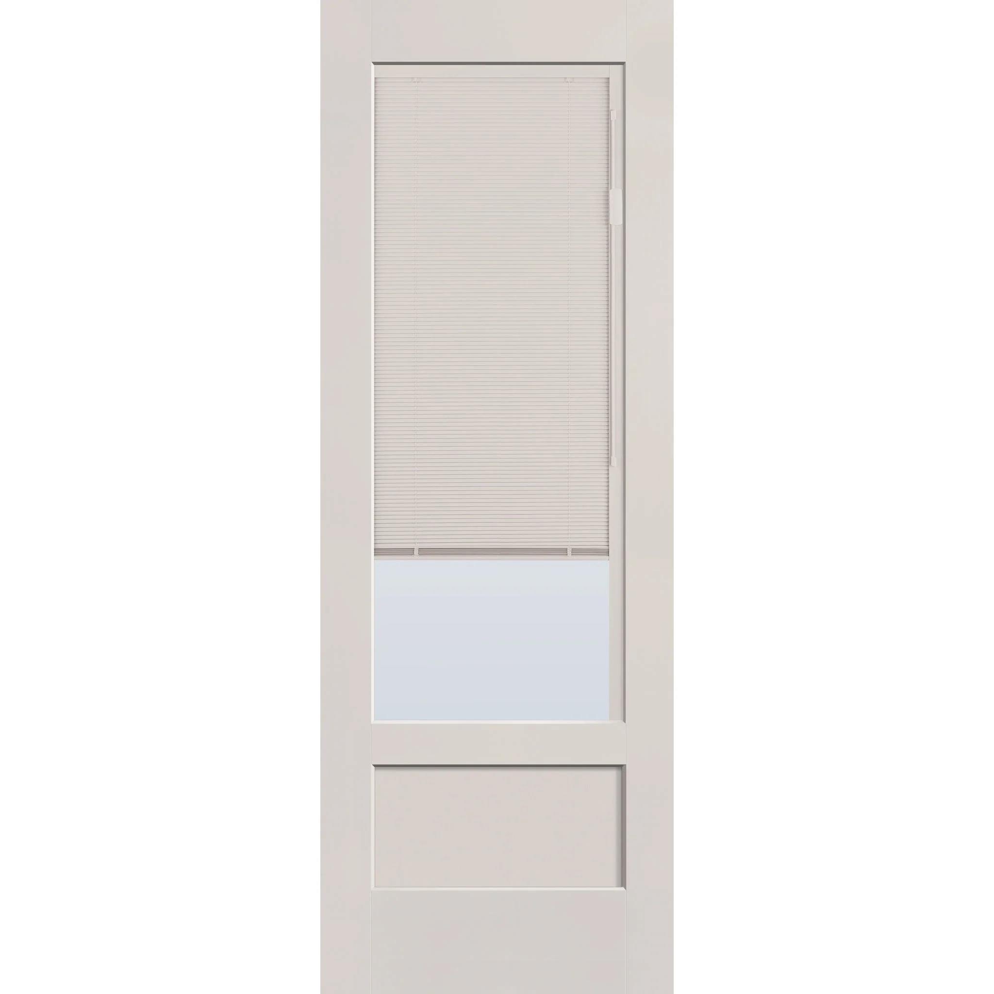Raise & Lower Blinds Flush Glazed Fiberglass Entry Door - 3/4 Lite Shaker (34" x 96")