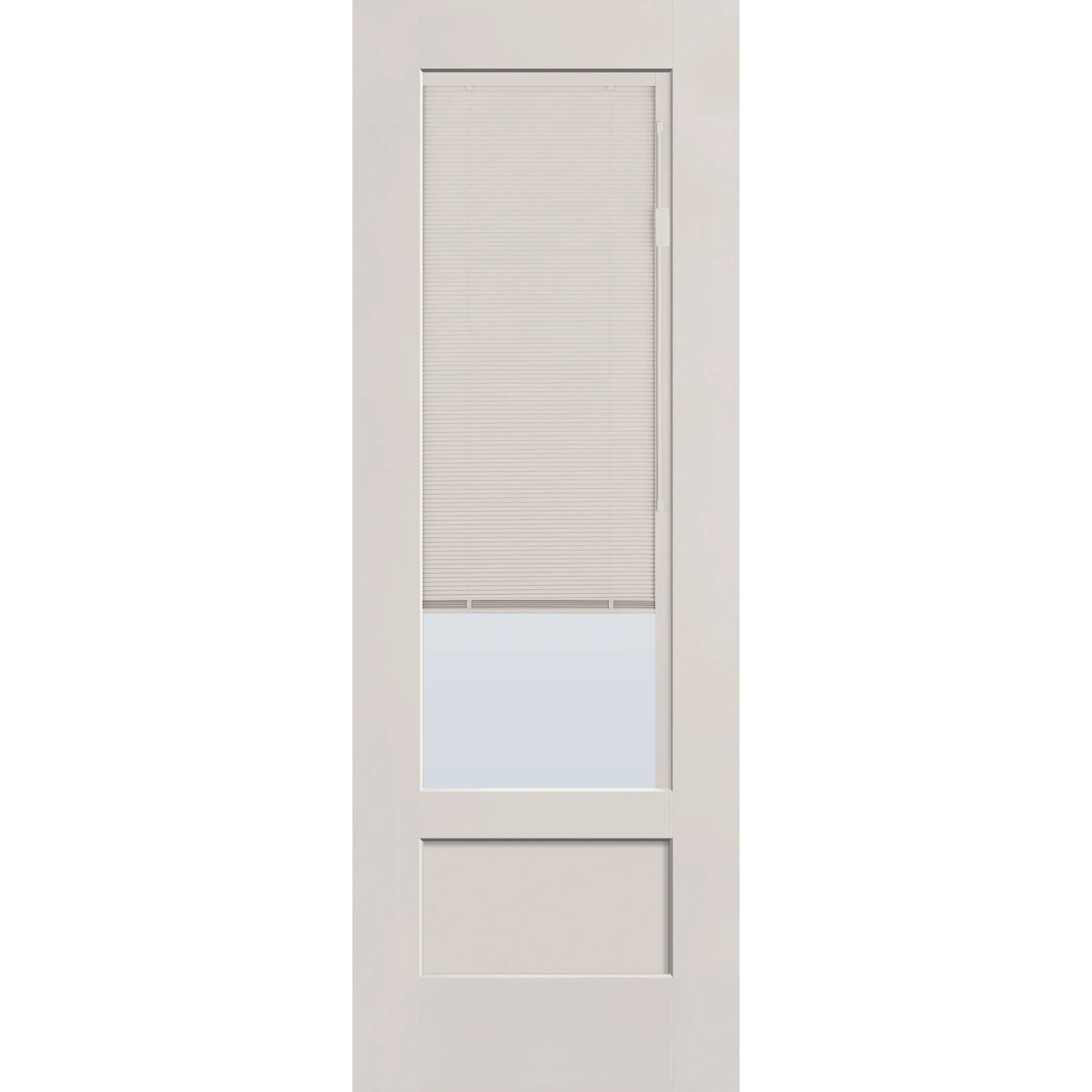 Raise & Lower Blinds Flush Glazed Fiberglass Entry Door - 3/4 Lite Shaker (34" x 96") - Image 2