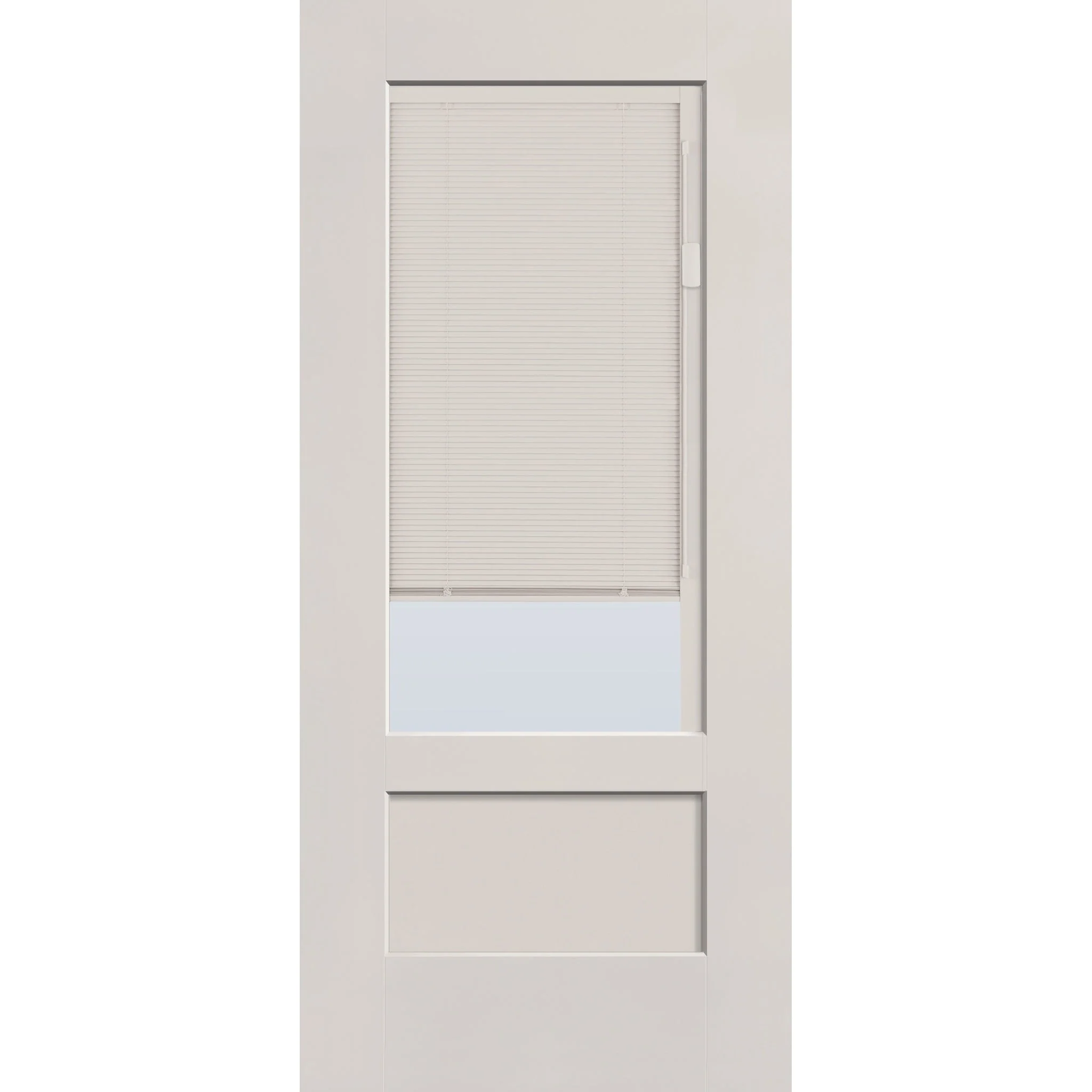 Raise & Lower Blinds Flush Glazed Fiberglass Entry Door - 3/4 Lite Shaker (36" x 80") - Image 2