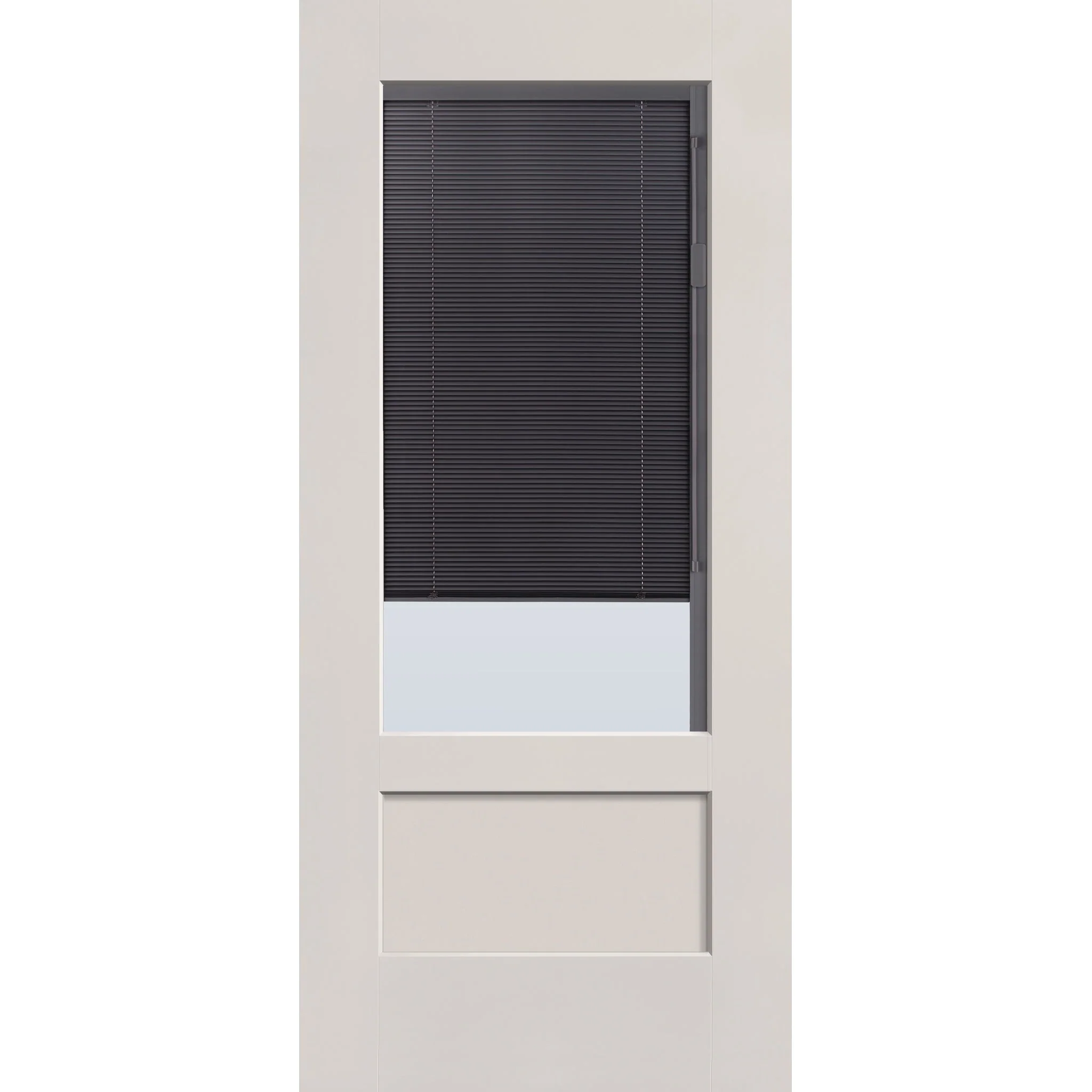 Raise & Lower Blinds Flush Glazed Fiberglass Entry Door - 3/4 Lite Shaker (36" x 80") - Image 3