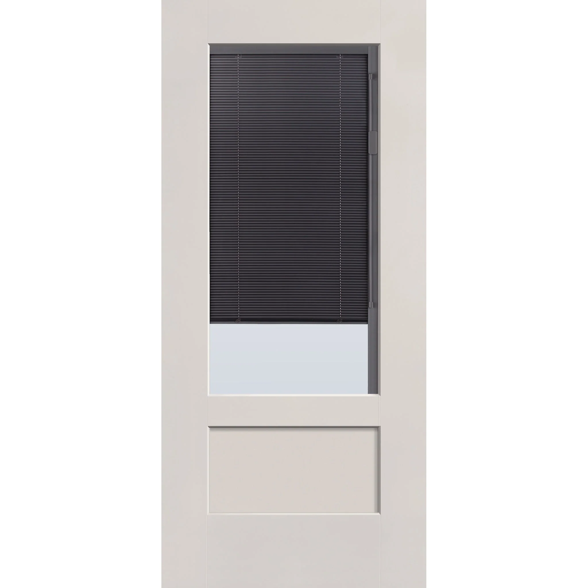 Raise & Lower Blinds Flush Glazed Fiberglass Entry Door - 3/4 Lite Shaker (36" x 80") - Image 4