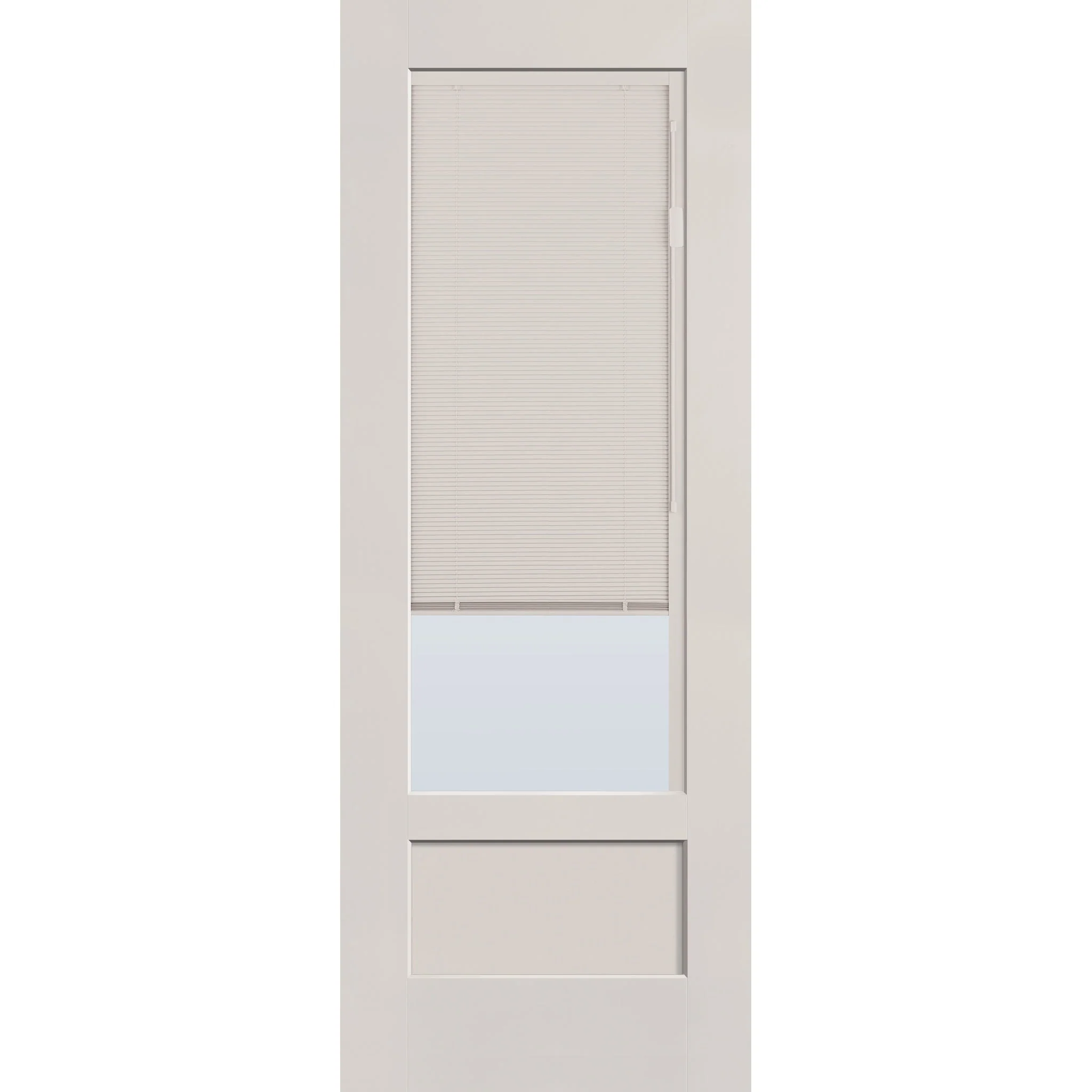 Raise & Lower Blinds Flush Glazed Fiberglass Entry Door - 3/4 Lite Shaker (36" x 96")