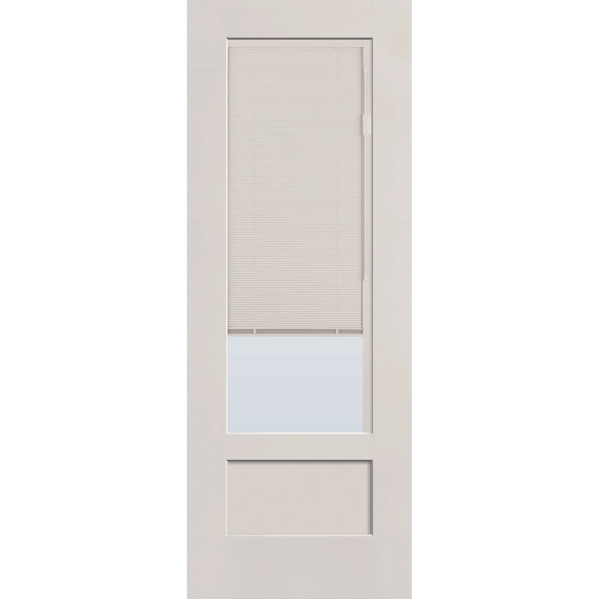 Raise & Lower Blinds Flush Glazed Fiberglass Entry Door - 3/4 Lite Shaker (36" x 96") - Image 2