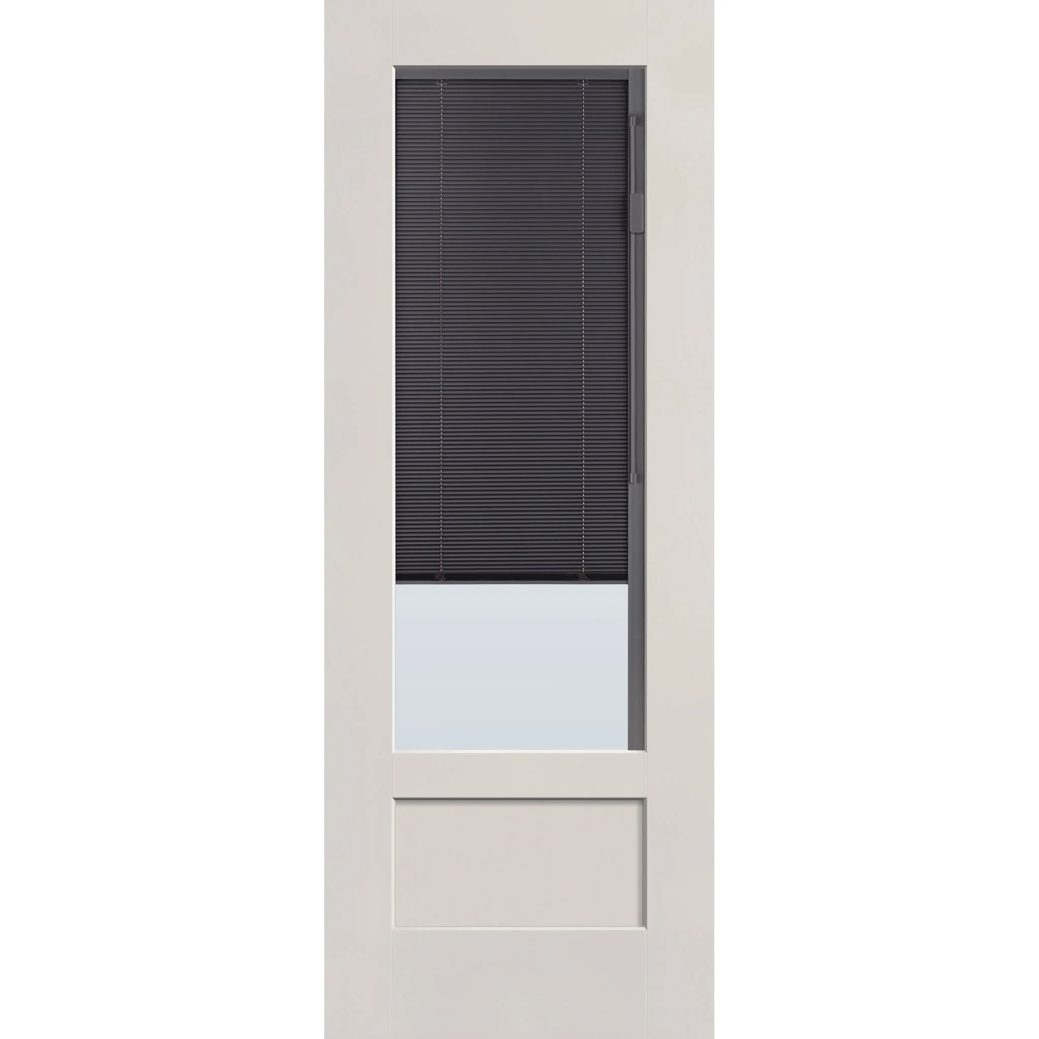 Raise & Lower Blinds Flush Glazed Fiberglass Entry Door - 3/4 Lite Shaker (36" x 96") - Image 4