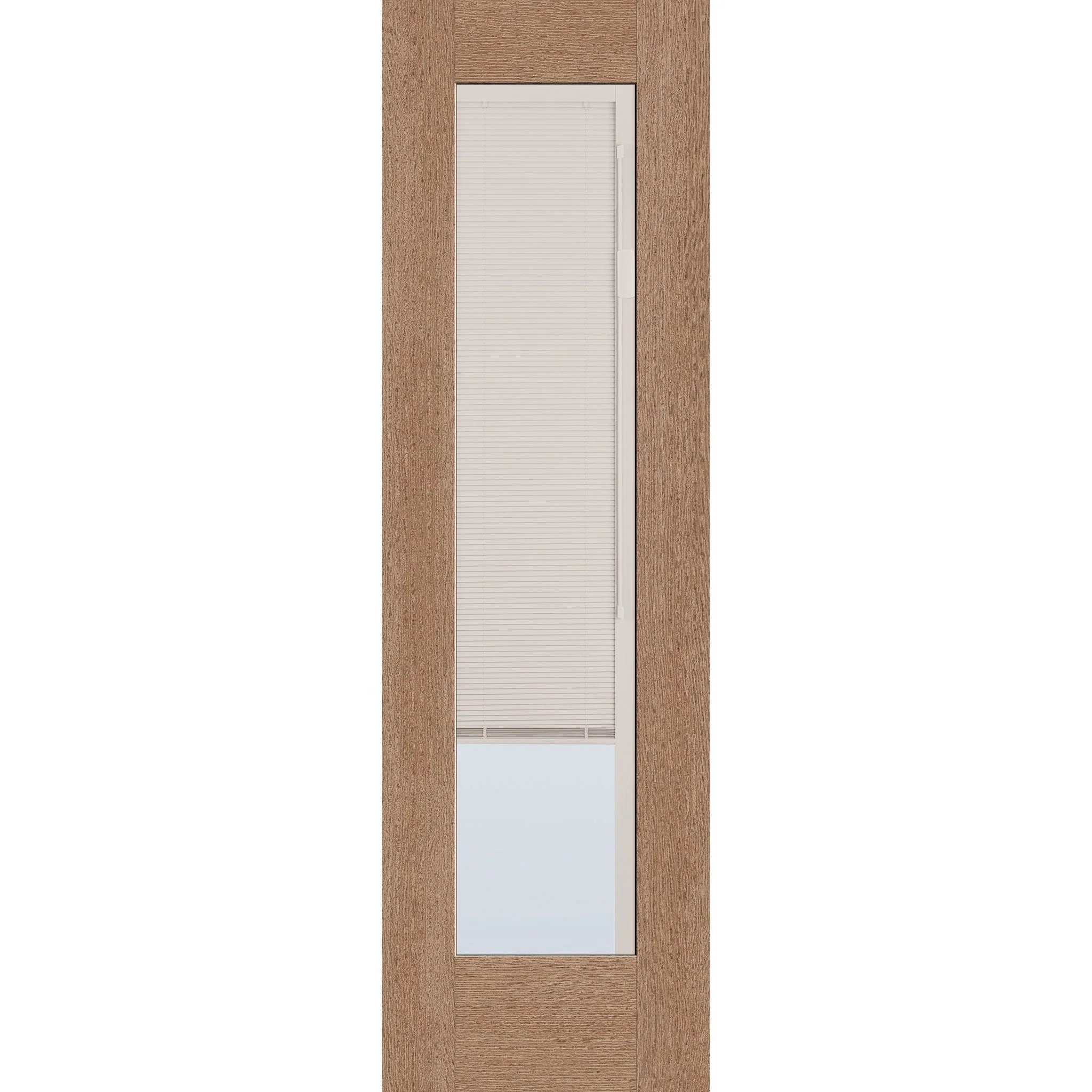 Raise & Lower Blinds Flush Glazed Fiberglass Entry Door - Full Lite (24" x 80")