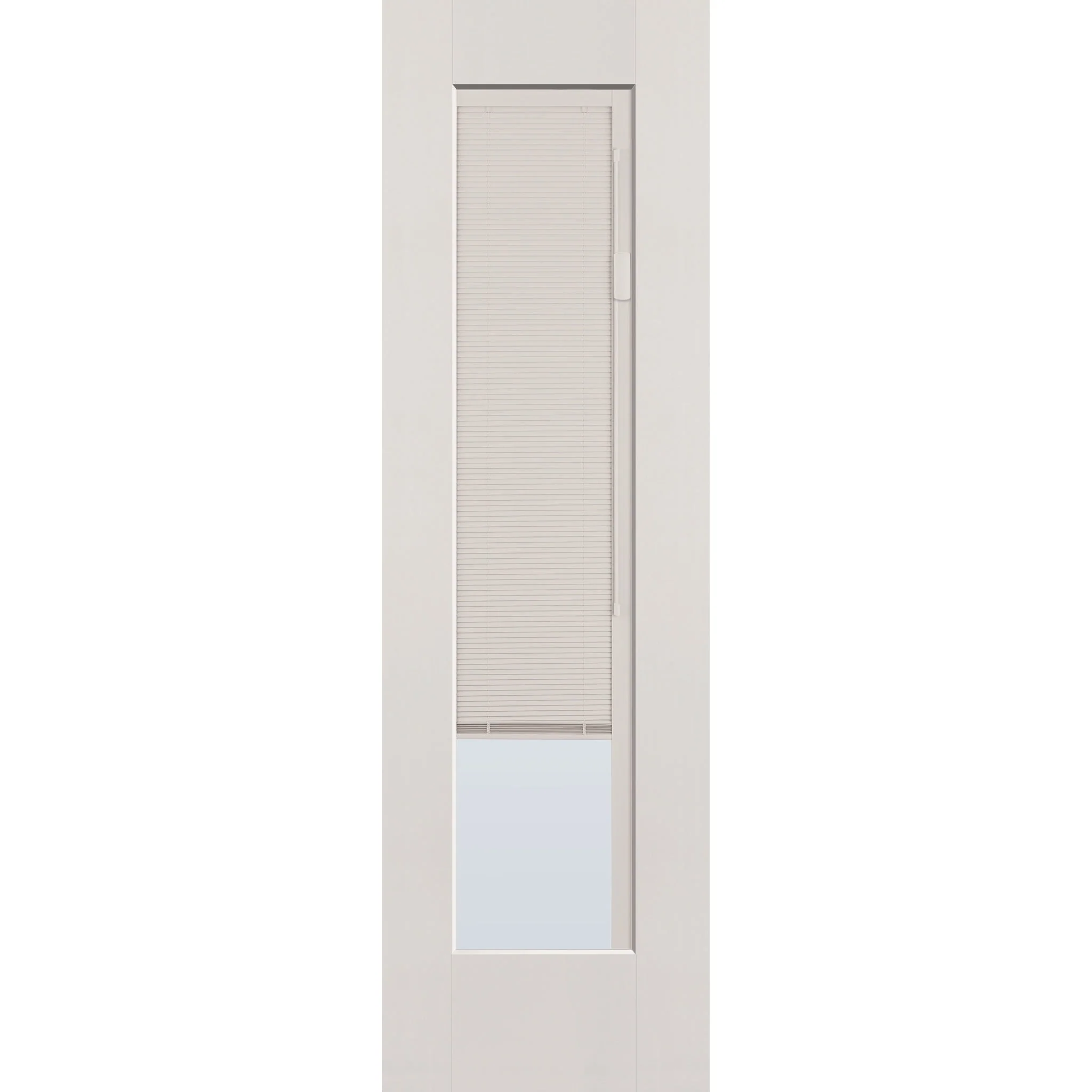Raise & Lower Blinds Flush Glazed Fiberglass Entry Door - Full Lite (24" x 80") - Image 2