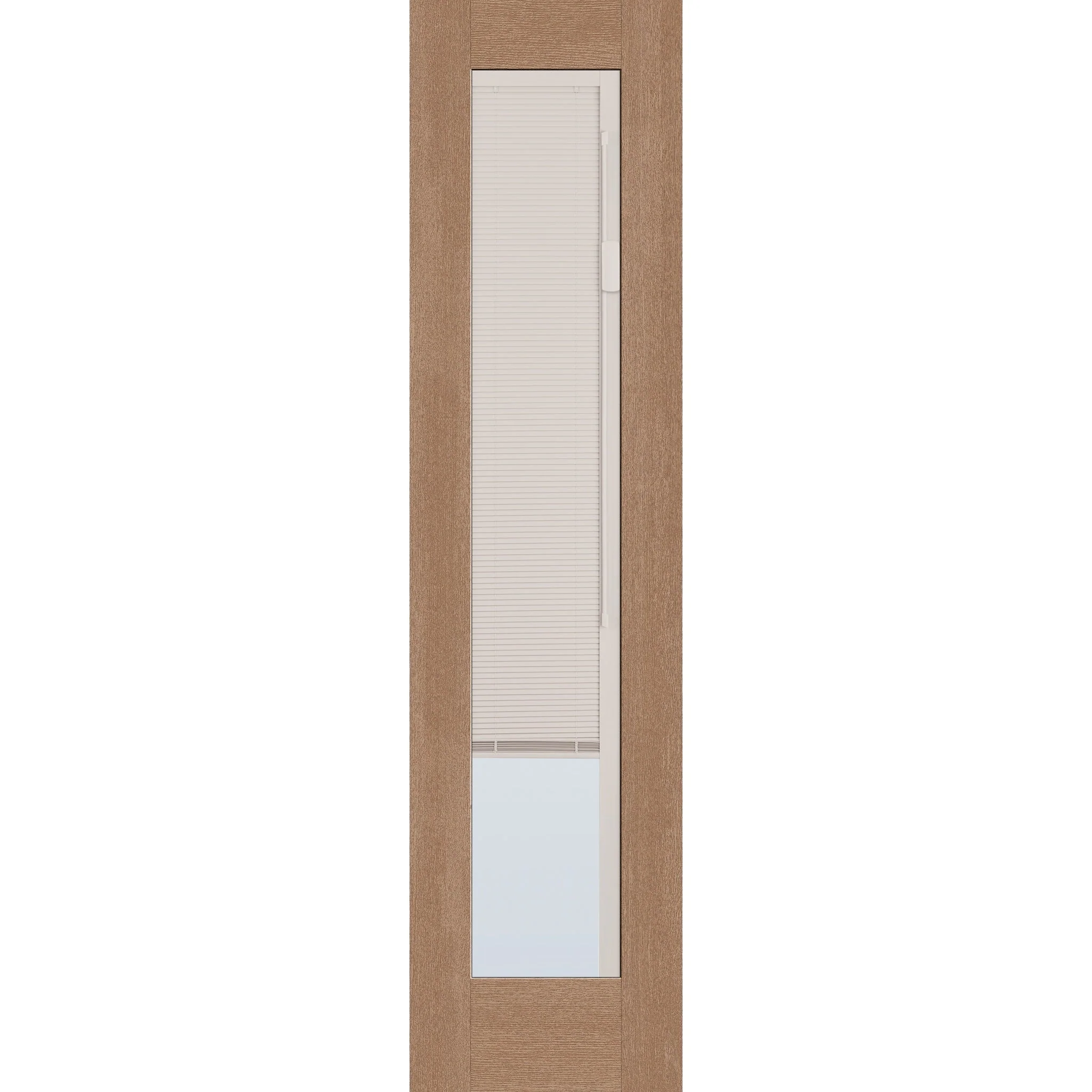 Raise & Lower Blinds Flush Glazed Fiberglass Entry Door - Full Lite (24" x 96")
