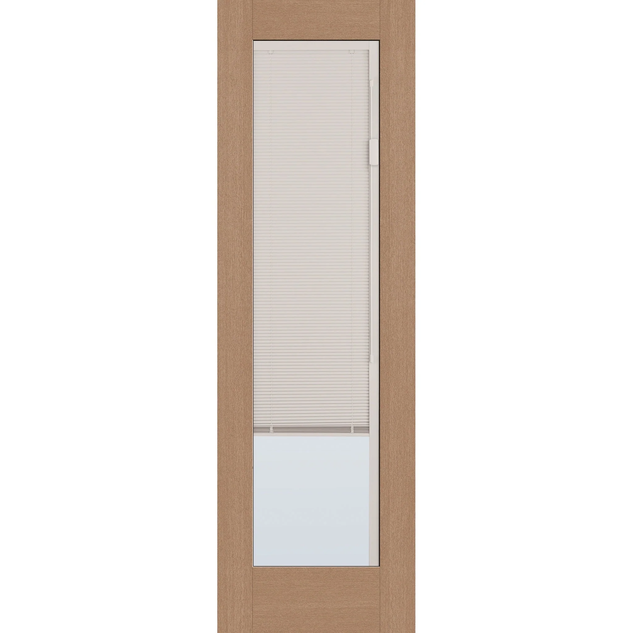Raise & Lower Blinds Flush Glazed Fiberglass Entry Door - Full Lite (30" x 96")