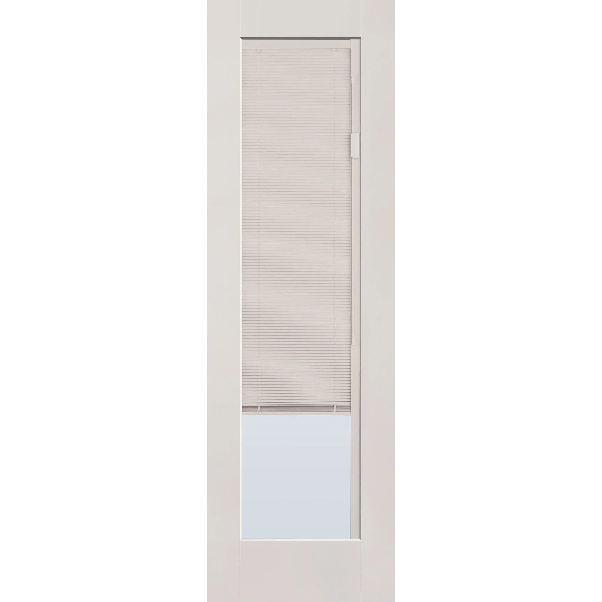 Raise & Lower Blinds Flush Glazed Fiberglass Entry Door - Full Lite (30" x 96") - Image 2