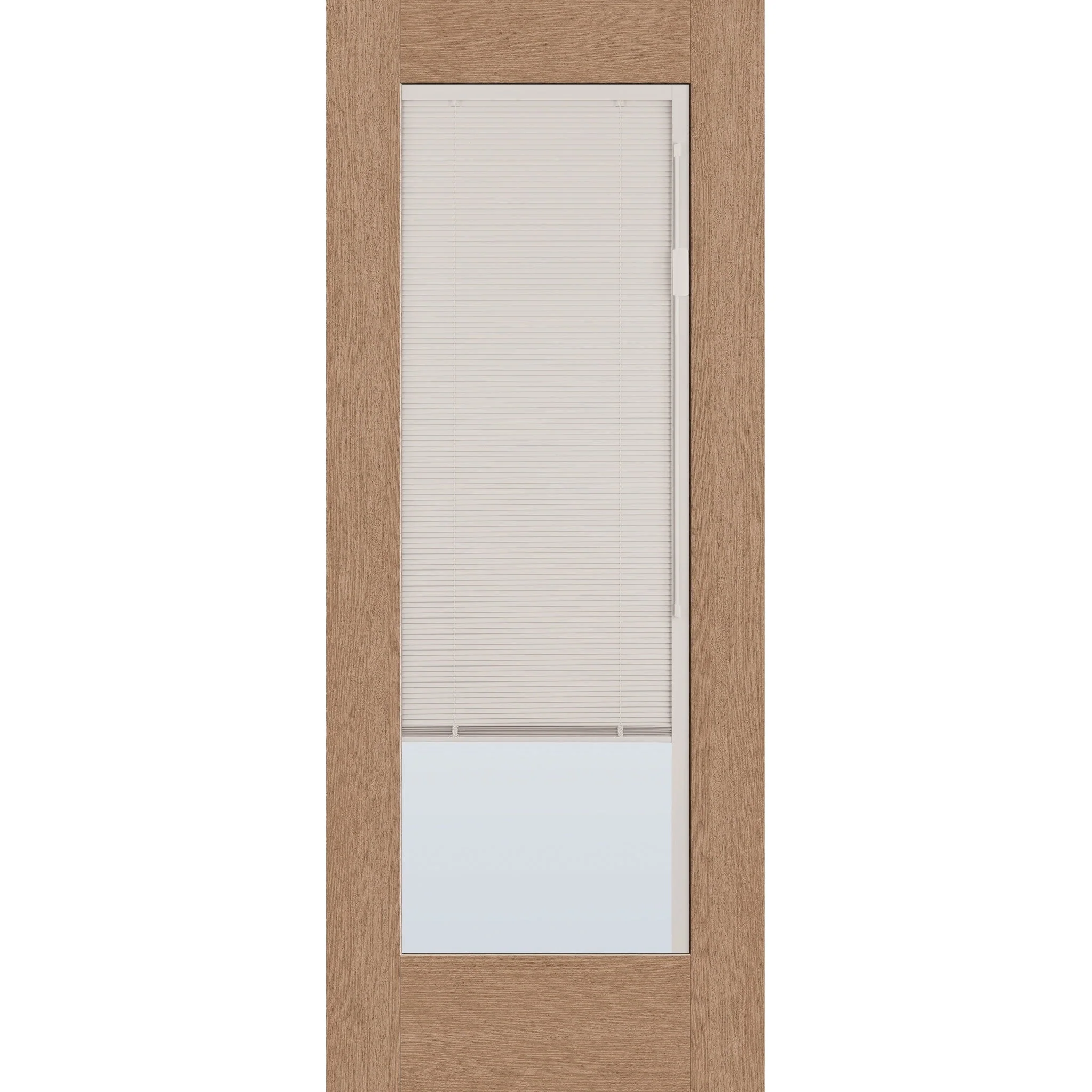 Raise & Lower Blinds Flush Glazed Fiberglass Entry Door - Full Lite (32" x 80")