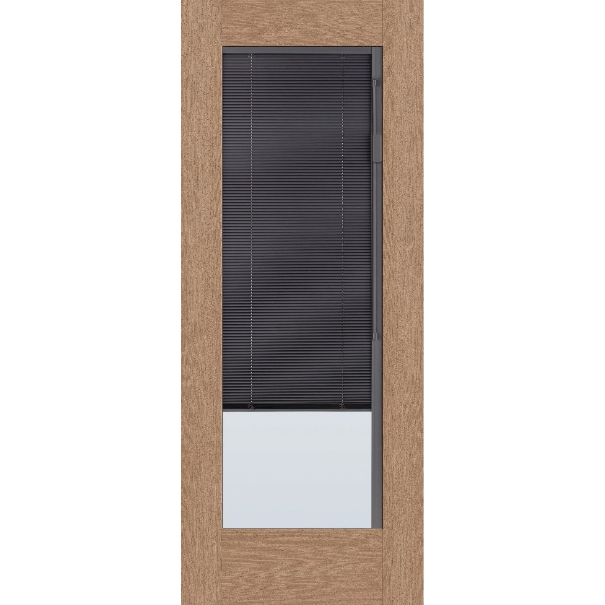 Raise & Lower Blinds Flush Glazed Fiberglass Entry Door - Full Lite (32" x 80") - Image 2