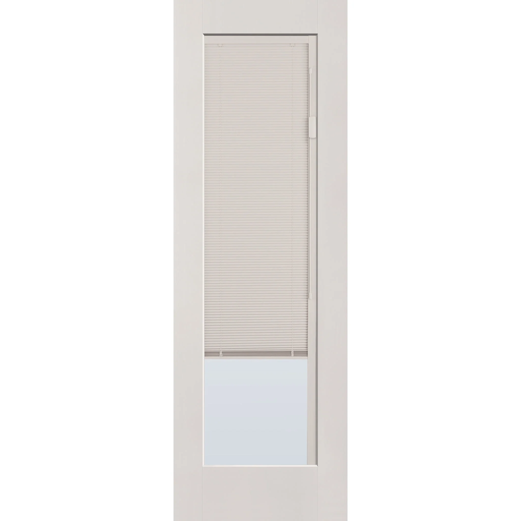 Raise & Lower Blinds Flush Glazed Fiberglass Entry Door - Full Lite (32" x 96") - Image 3